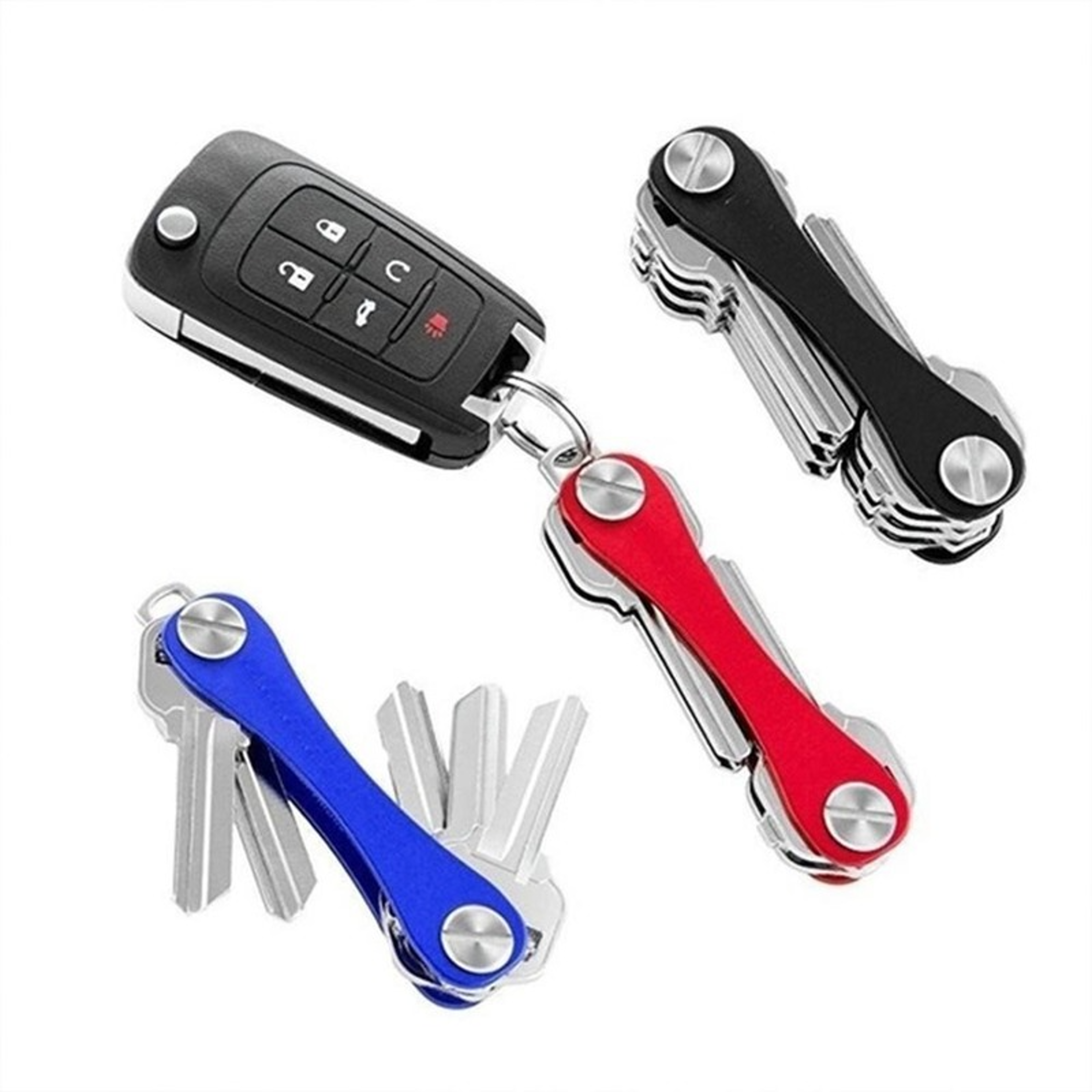 Compact Aluminum Key Organizer Clip Smart Mini Keychain Holder For Everyday Carry 5