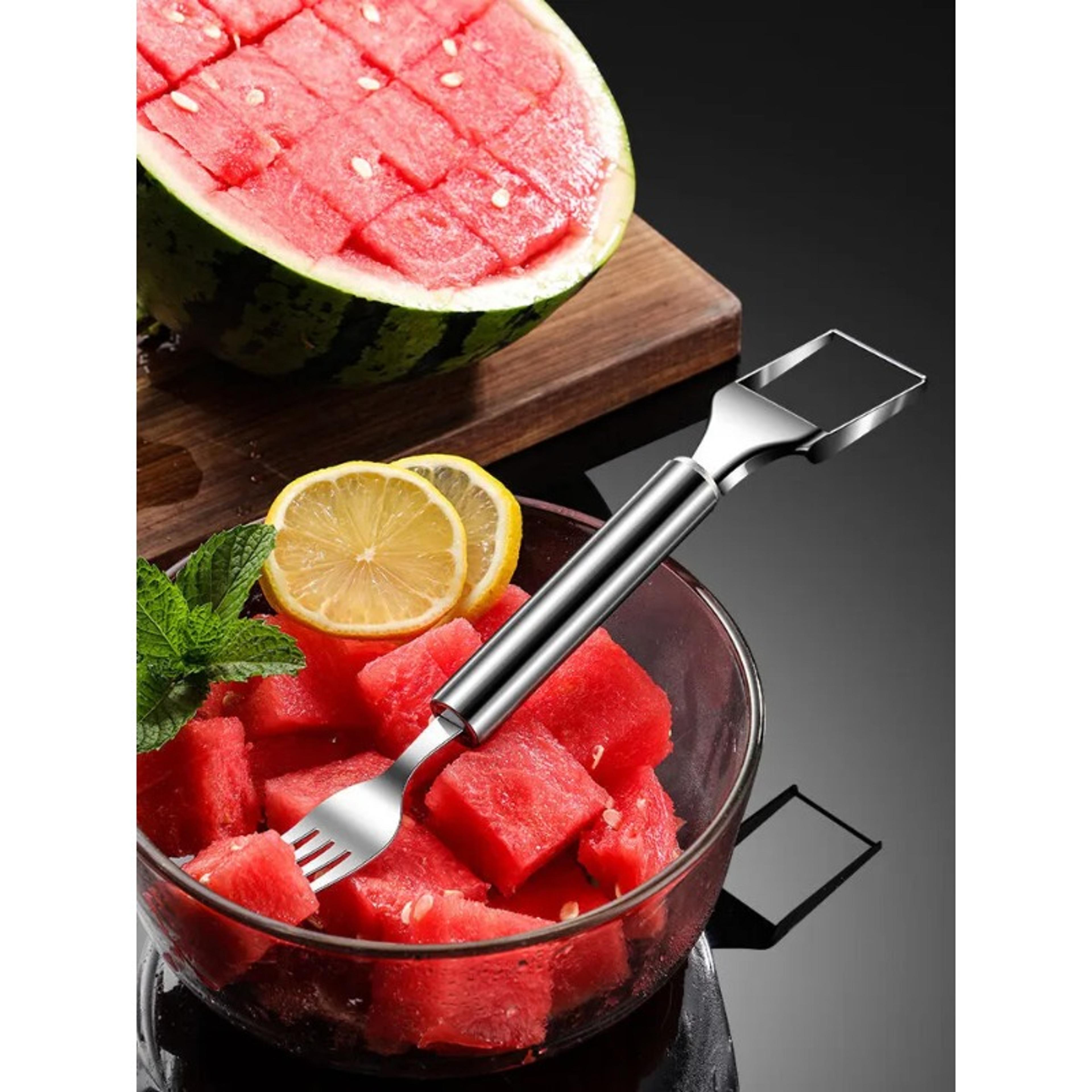 Slice  Serve Stainless Steel Watermelon Cutter Fork 2
