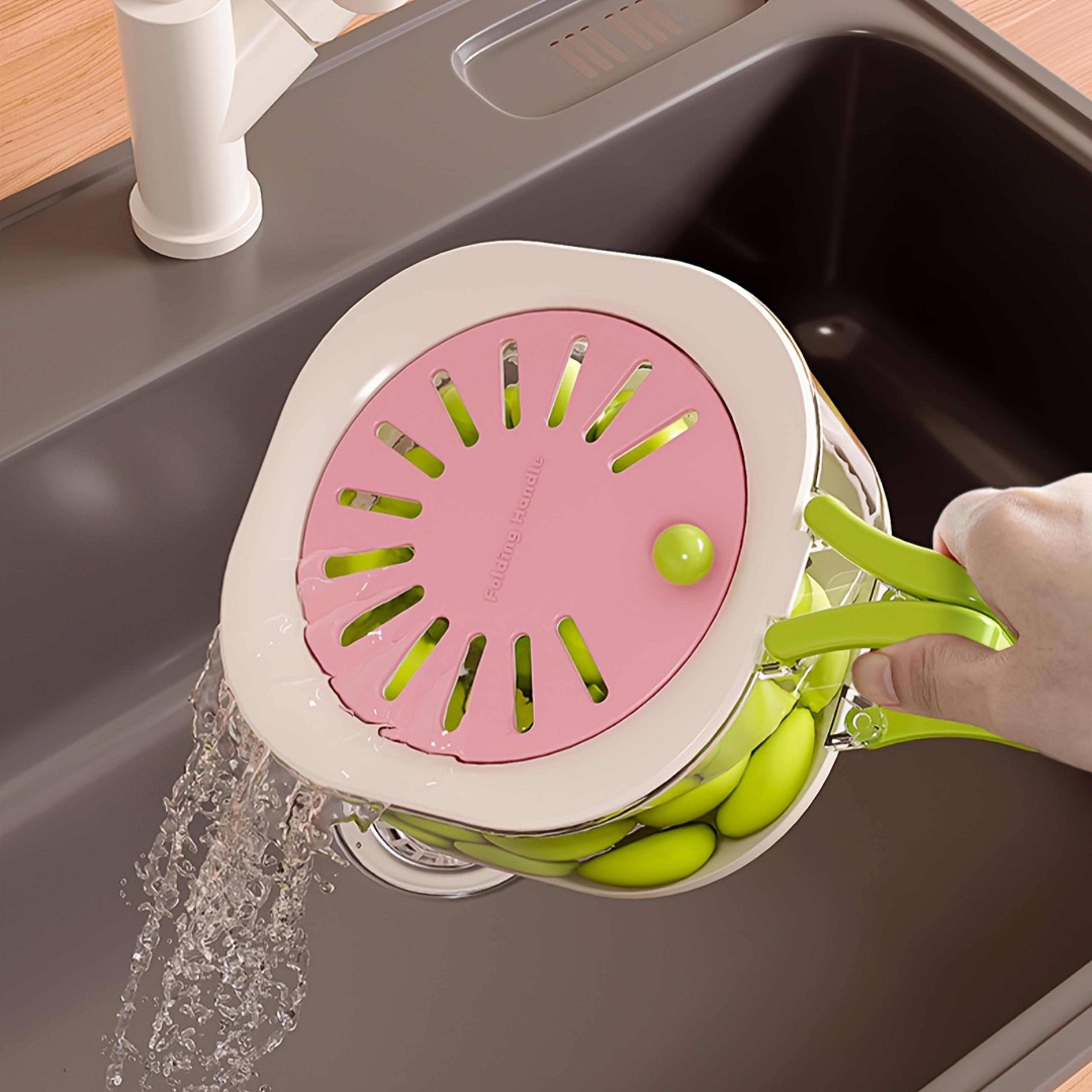 Kitchen Colander  Fruit Washing Bowl With Lid 2