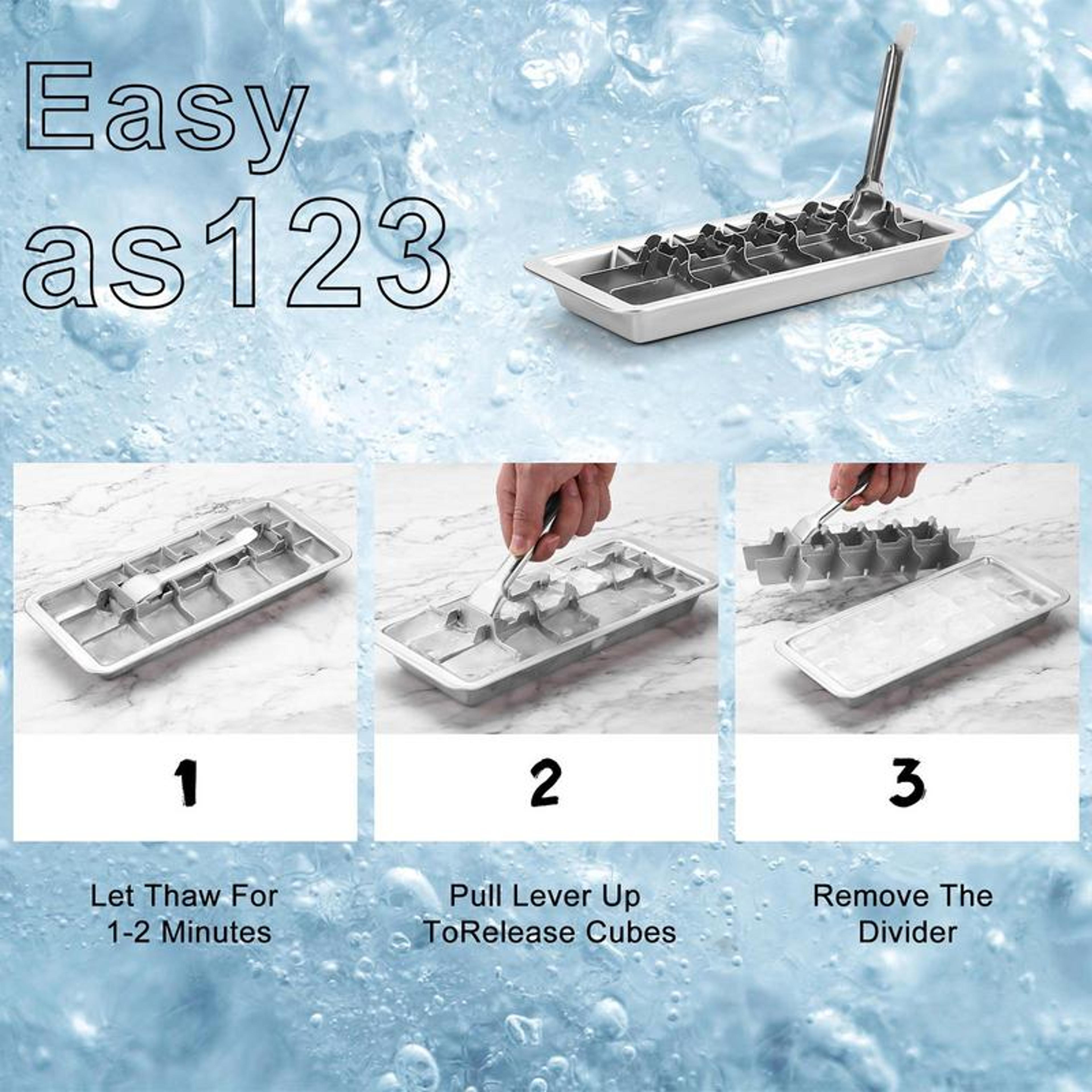 Premium Stainless Steel Ice Cube Tray With Easy Release Lid For Whiskey Cocktails  Cold Drinks 4