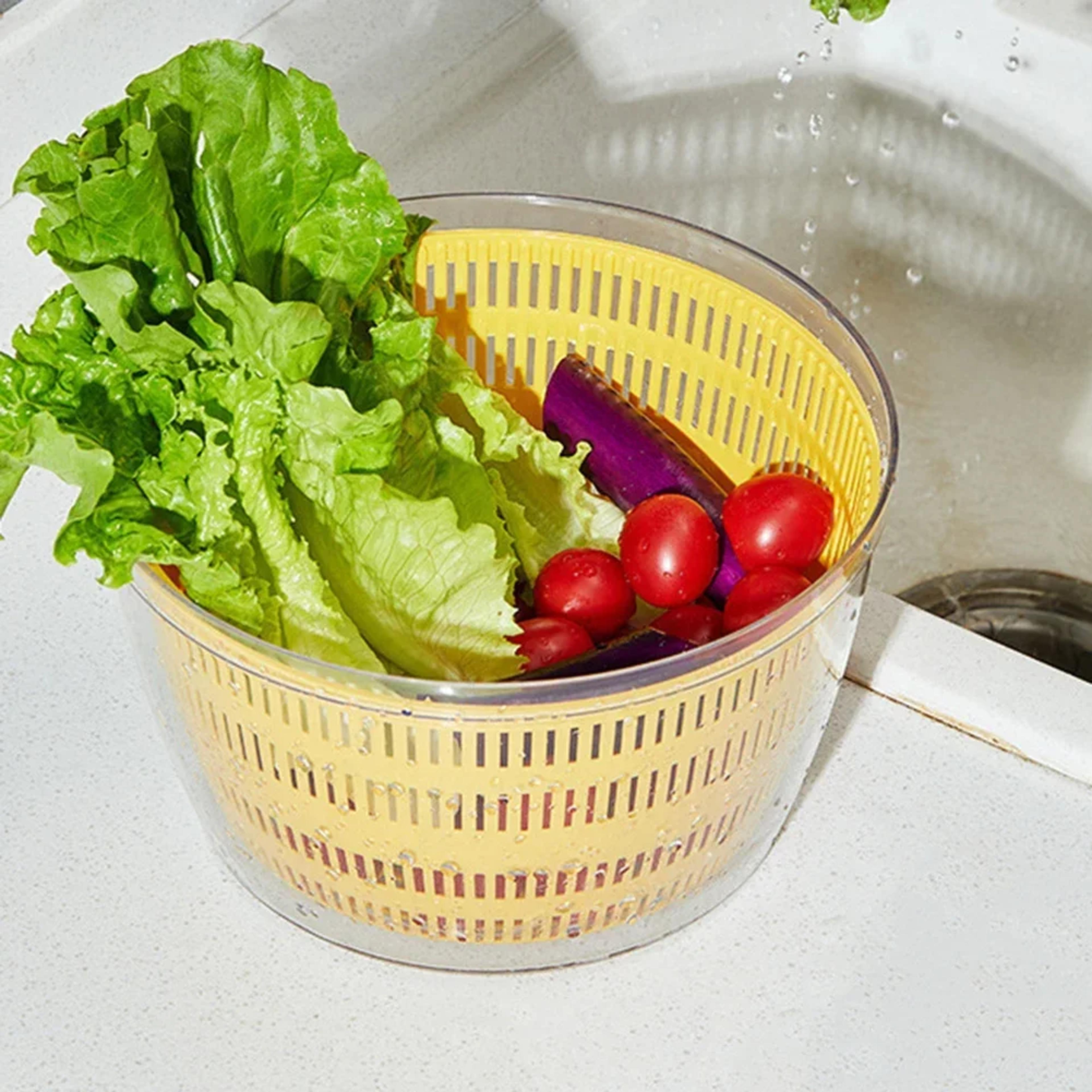 Electric Salad Spinner  Vegetable Dryer Bowl 0