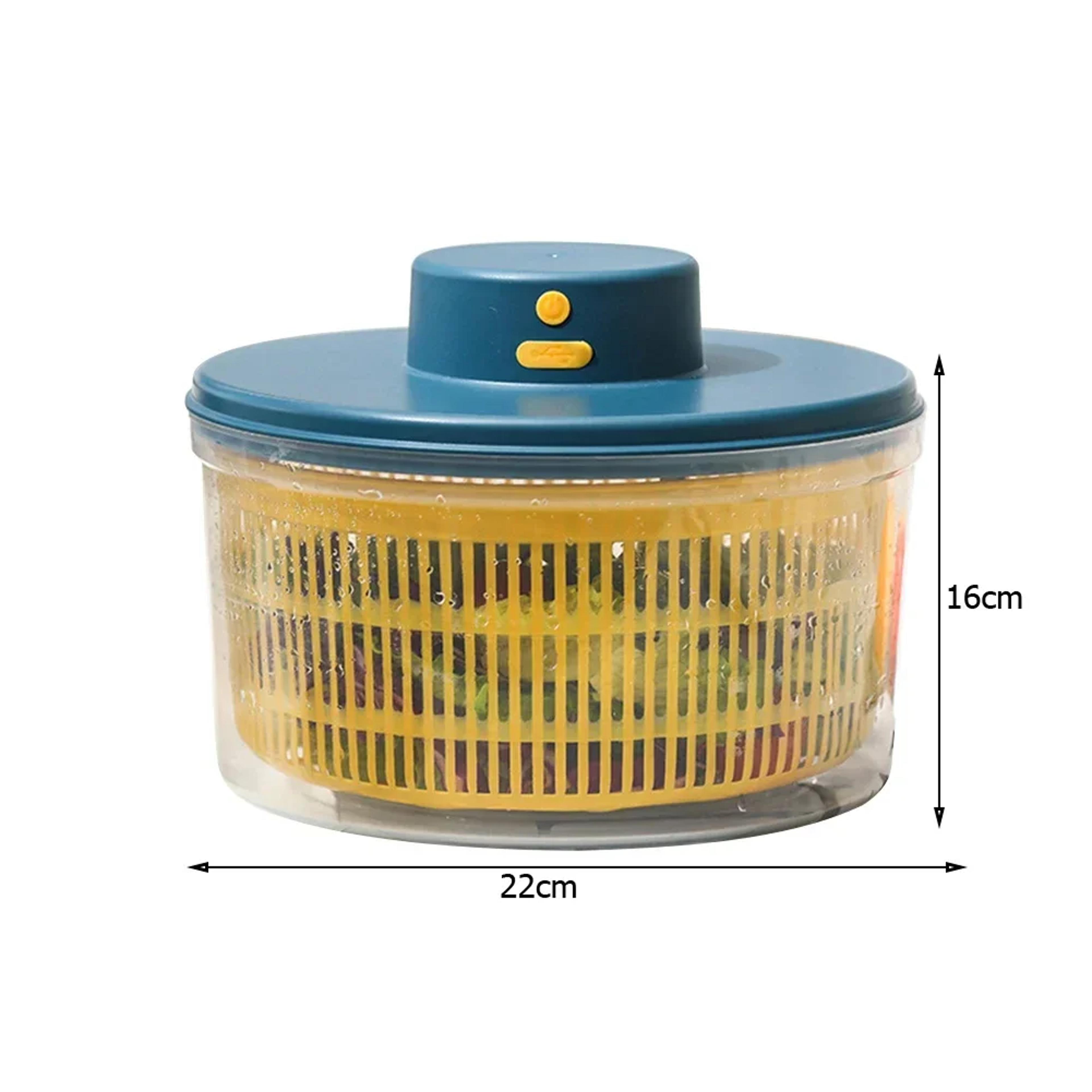 Electric Salad Spinner  Vegetable Dryer Bowl 6