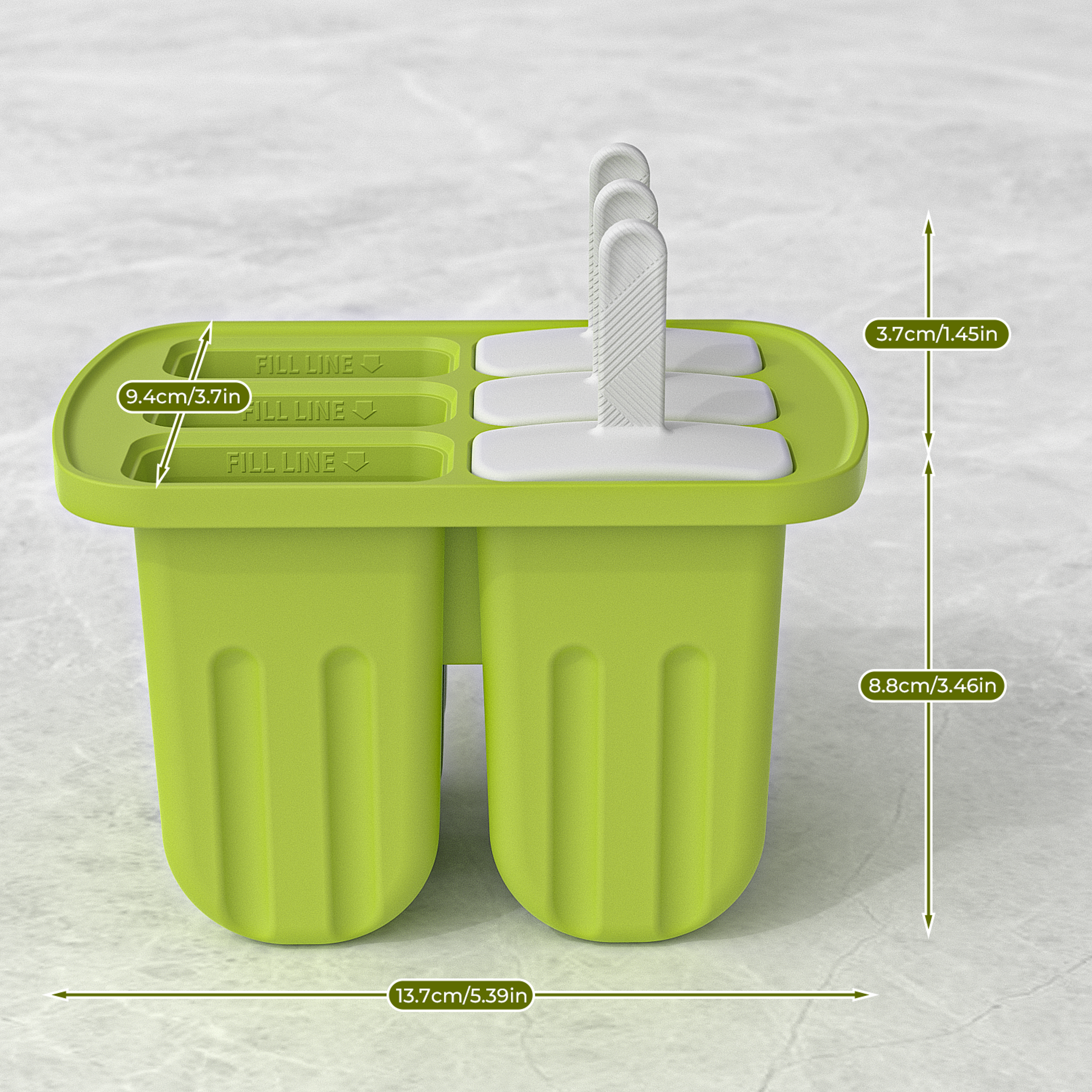 Easy Release Silicone Popsicle Mold Set Cavity Ice Pop Maker For Homemade Frozen Treats 4