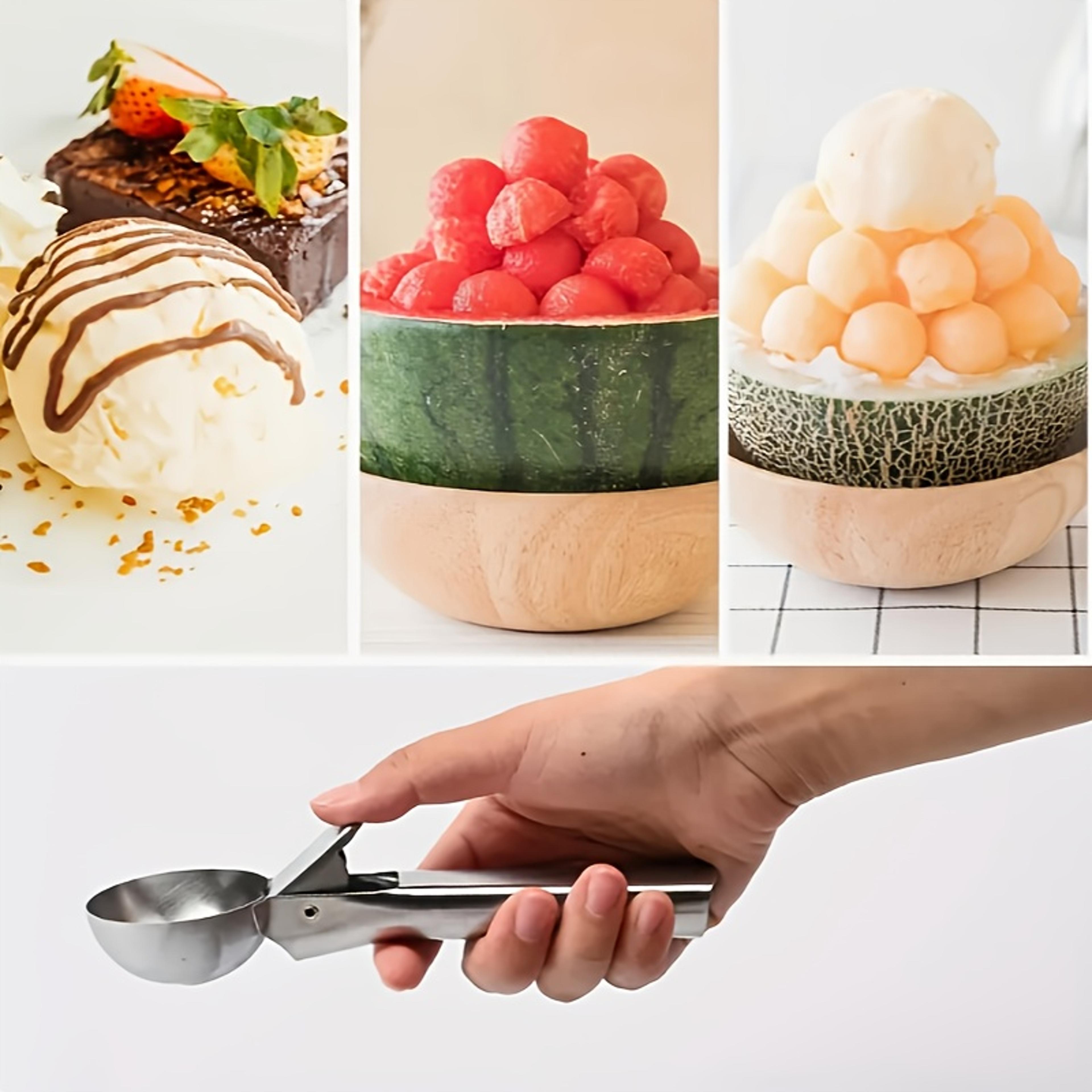 Stainless Steel Ice Cream  Fruit Ball Scoop Spoon 2