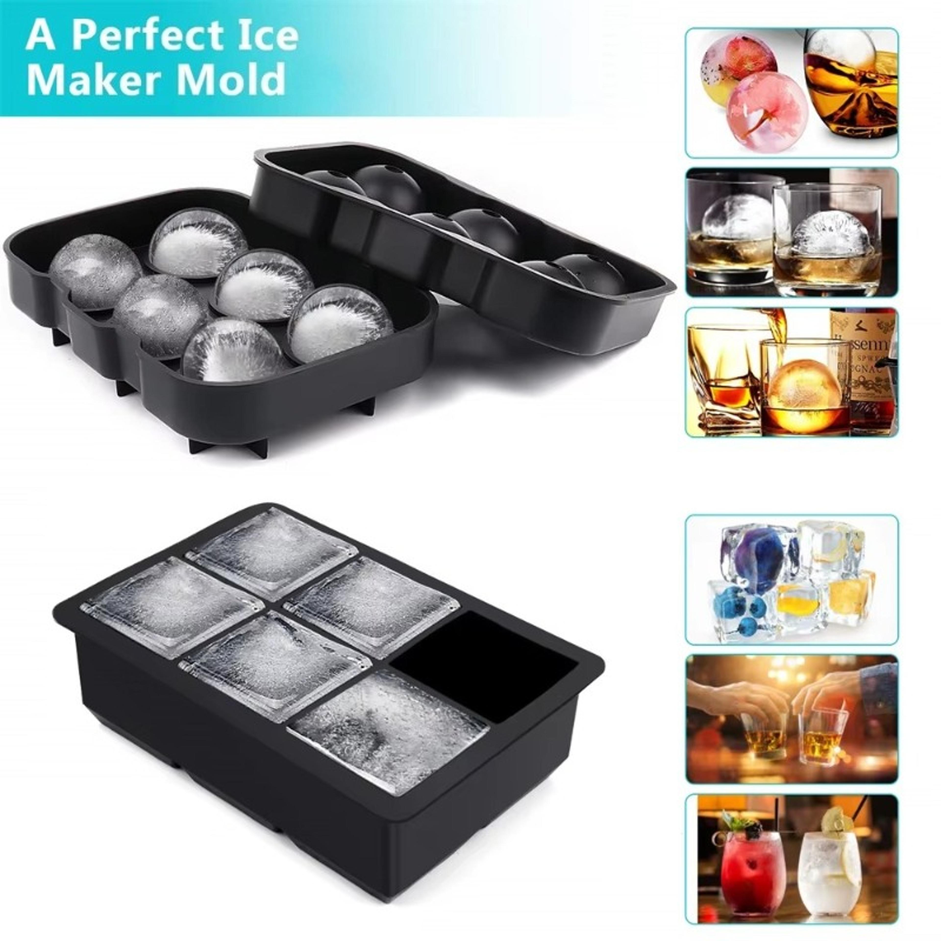 Round  Square Ice Cube Mold Whiskey  Cocktail Ice Cube Maker For Home Bar 6