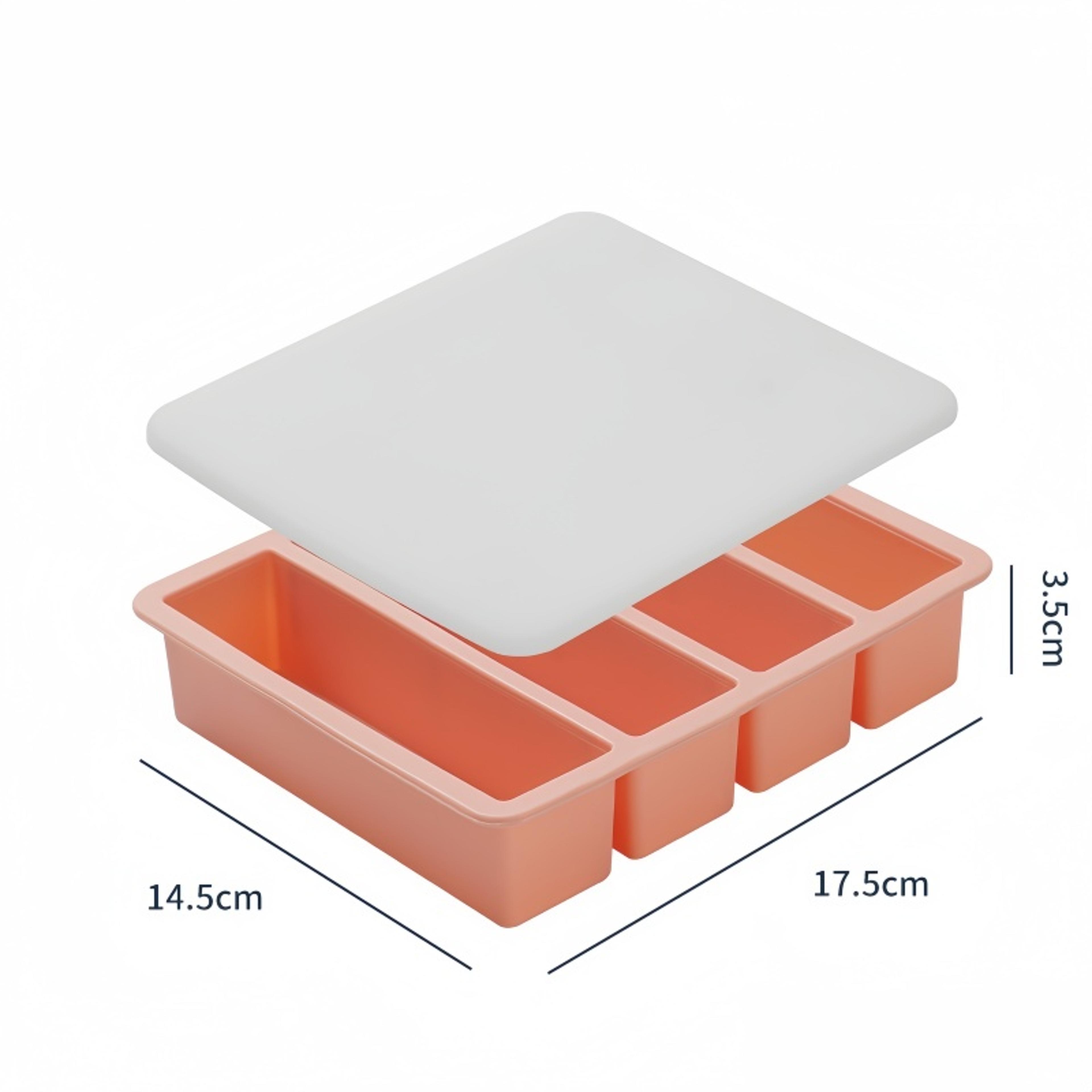 Grid Silicone Ice Cube Tray With Lid Large Square Whiskey Ice Cube Mold 4