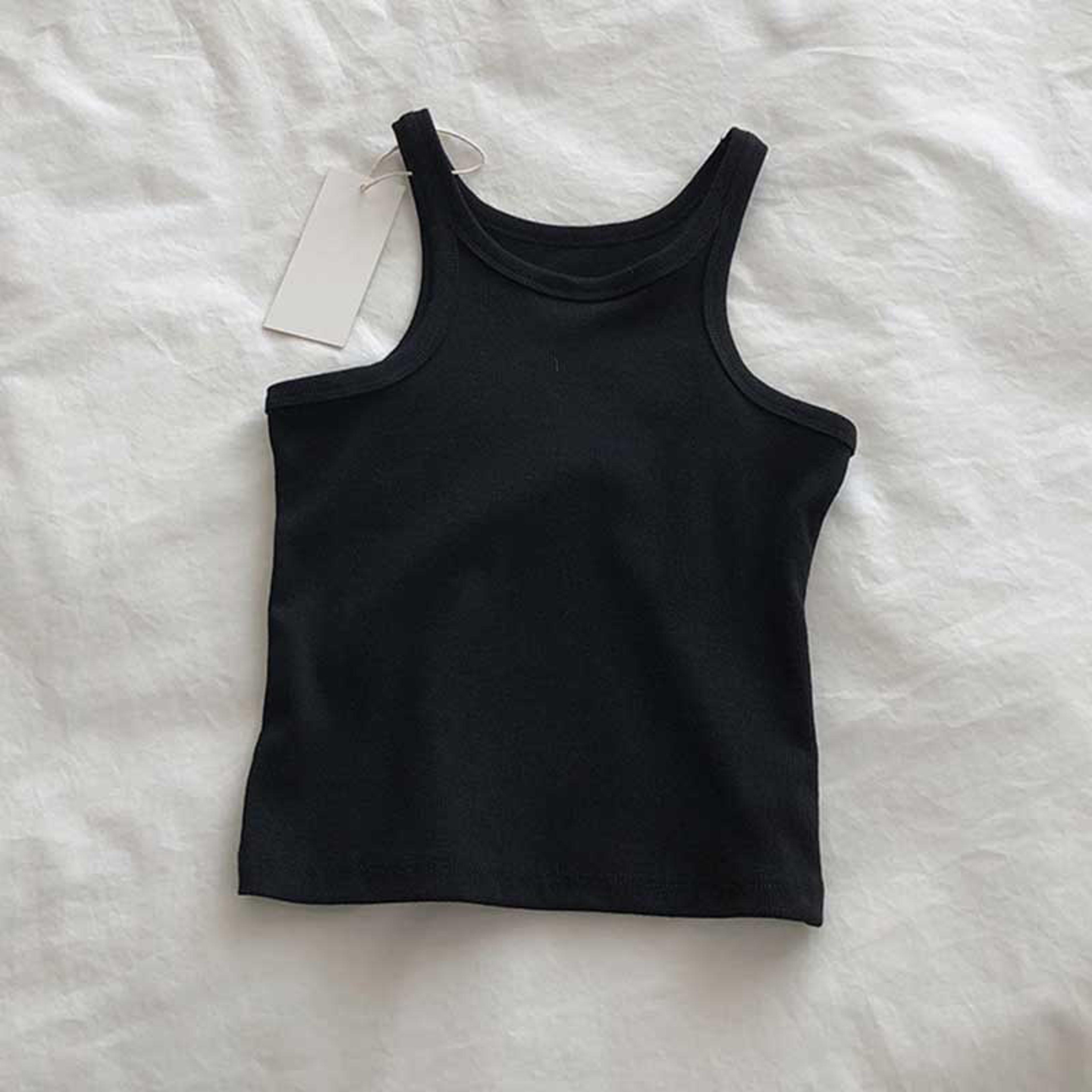 Ribbed Knit Spaghetti Strap Cami Y2K Tank Top Slim Fit Basic Everyday Wear 3