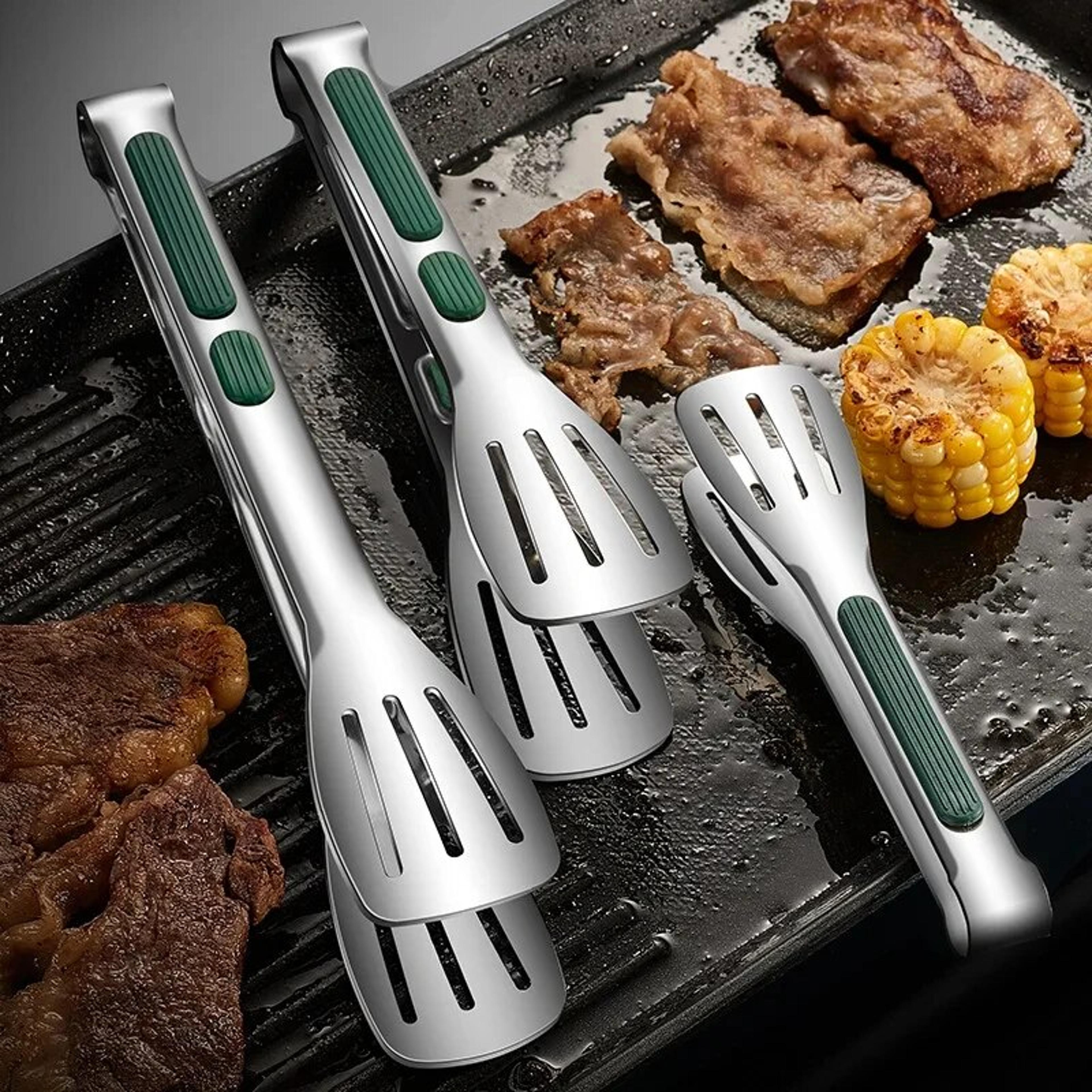 stainless steel food tongs for bbq, salad & serving