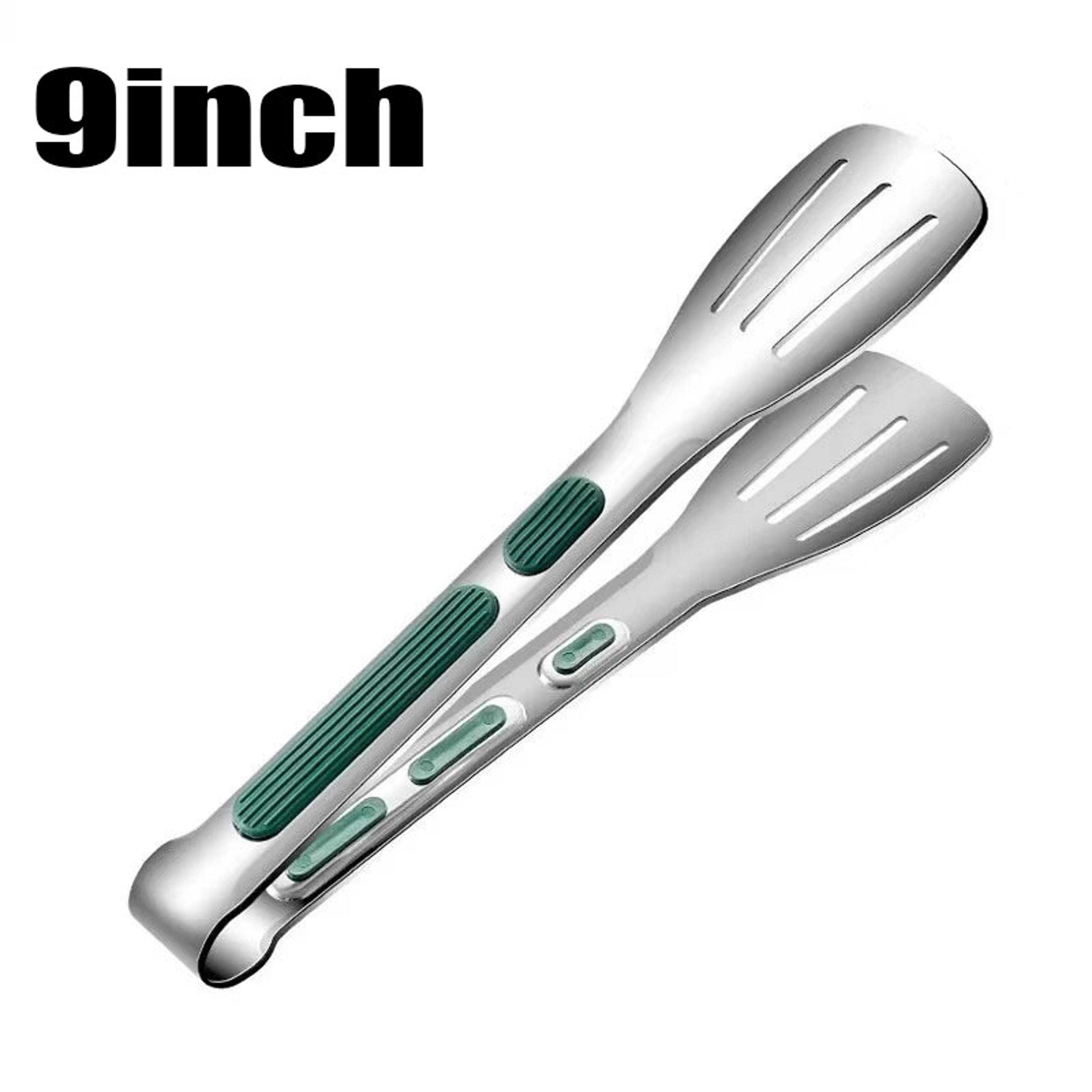 Stainless Steel Food Tongs For BBQ Salad  Serving 2