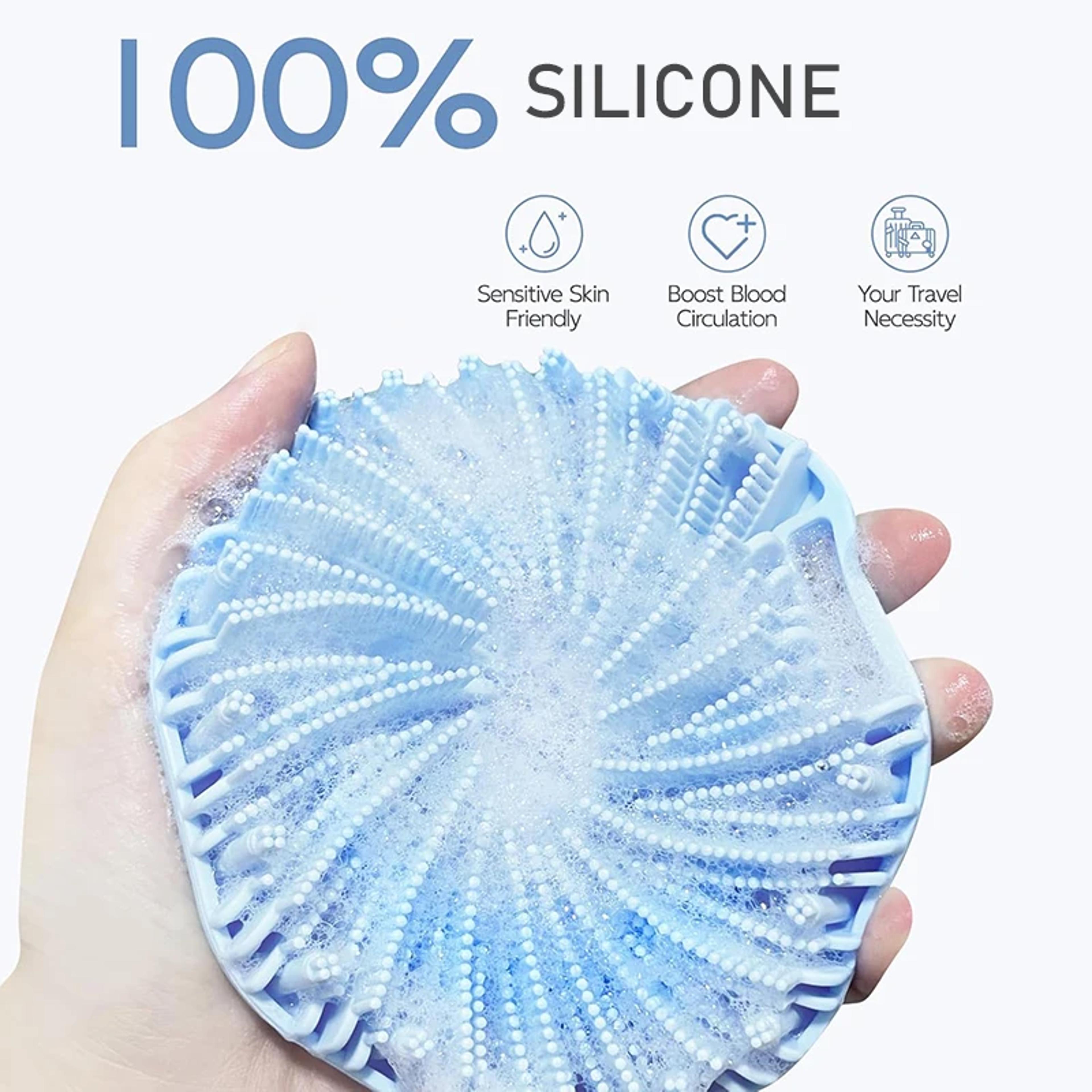 Silicone Body Scrubber Exfoliating Shower Brush Body Wash Exfoliator For Smooth Skin 6