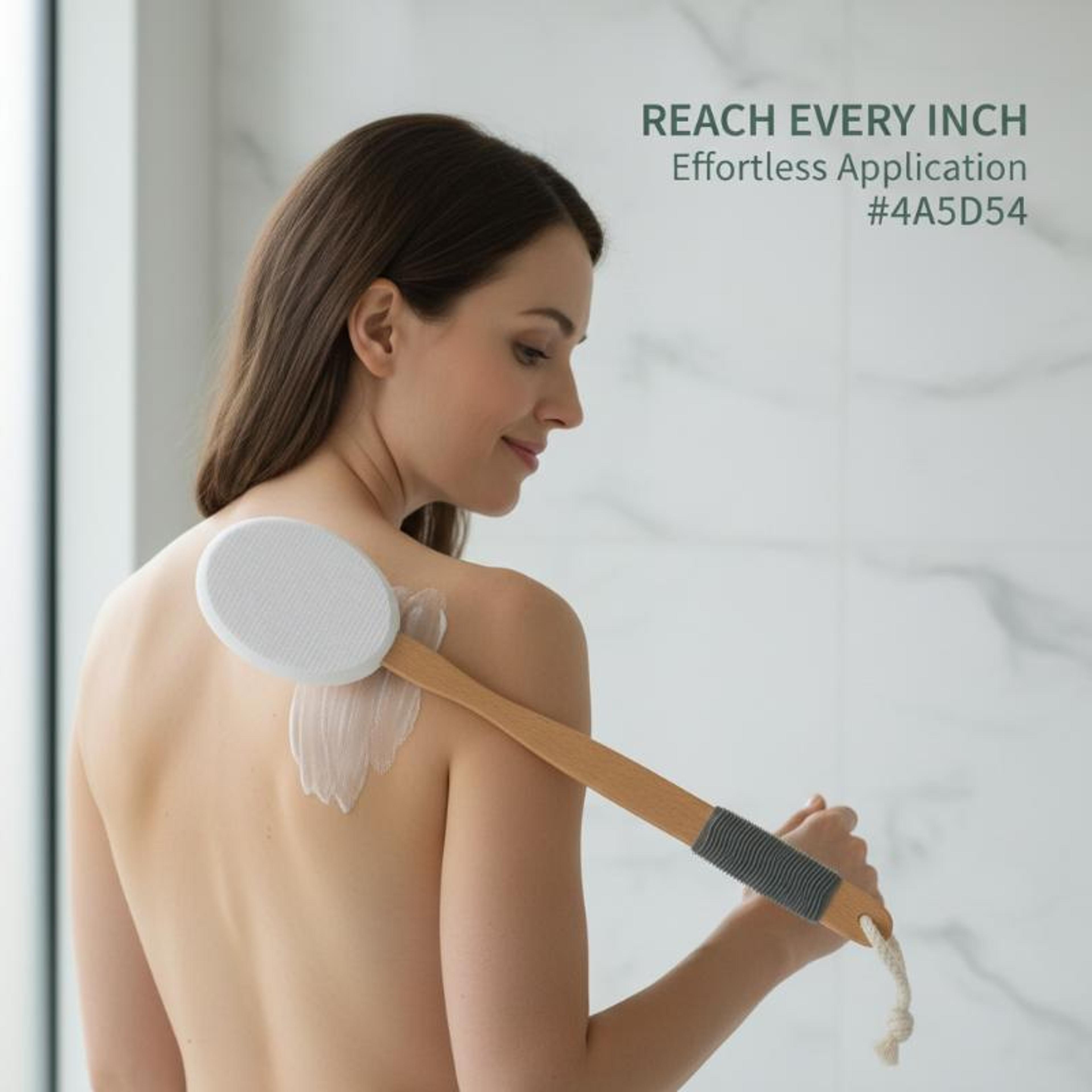 Long Handle Silicone Back Lotion  Sunscreen Applicator Brush 8