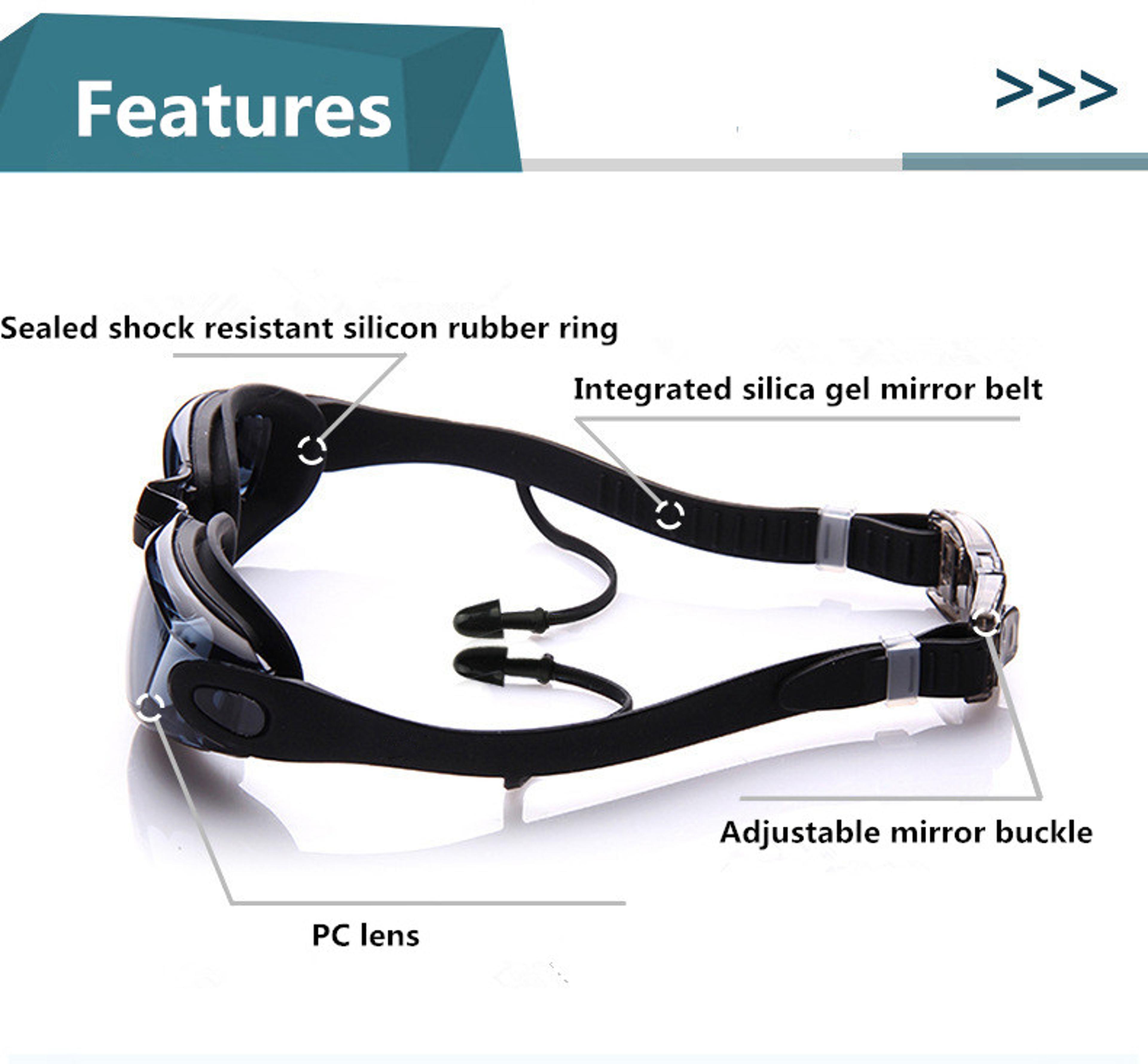 Professional AntiFog Swimming Goggles Waterproof Silicone Adult Swim Glasses 6