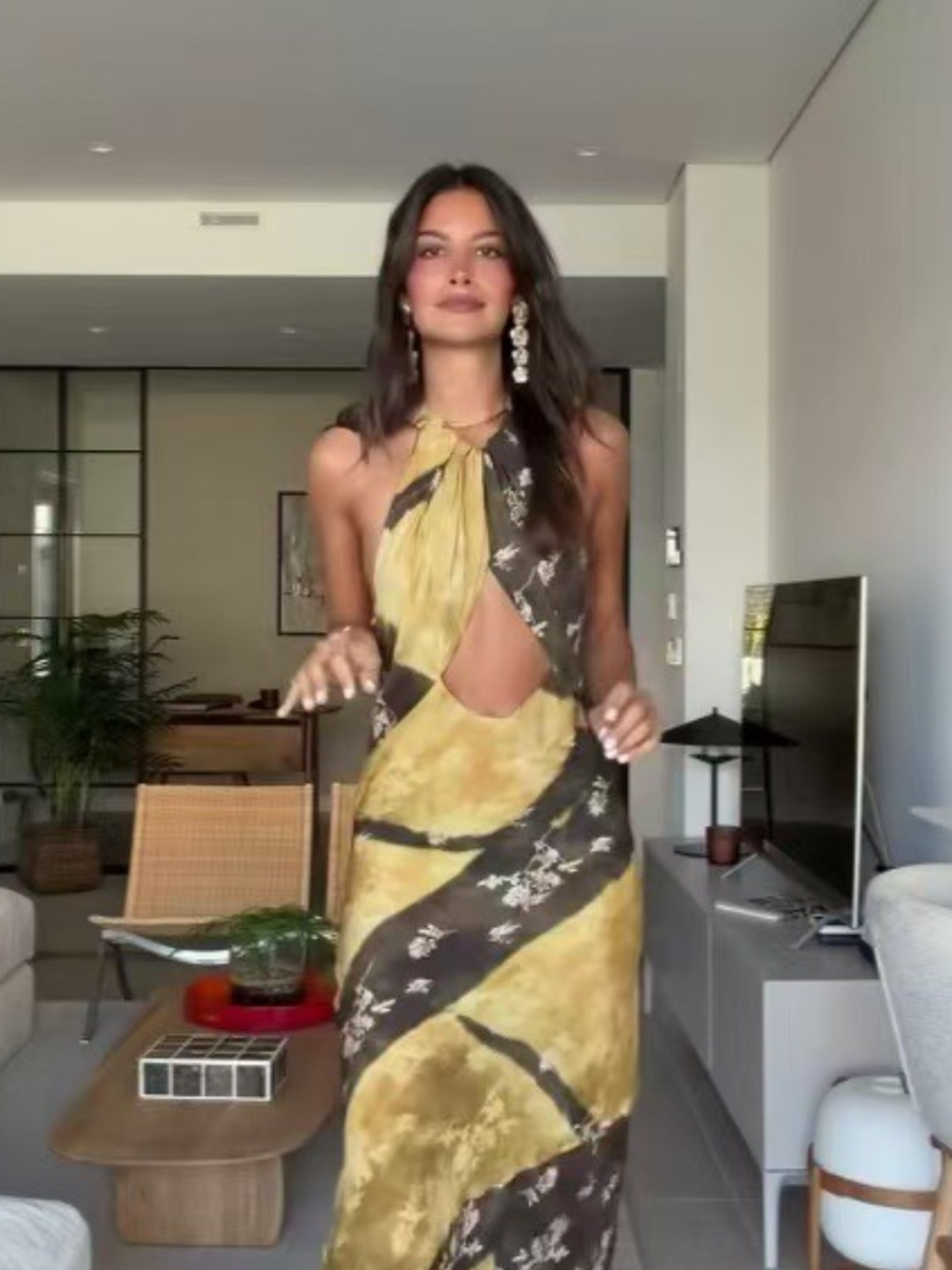 Sexy Printed Halter Maxi Dress Women Chic Sleeveless Backless Hollowout Bodycon Dresses 2026 Summer 1