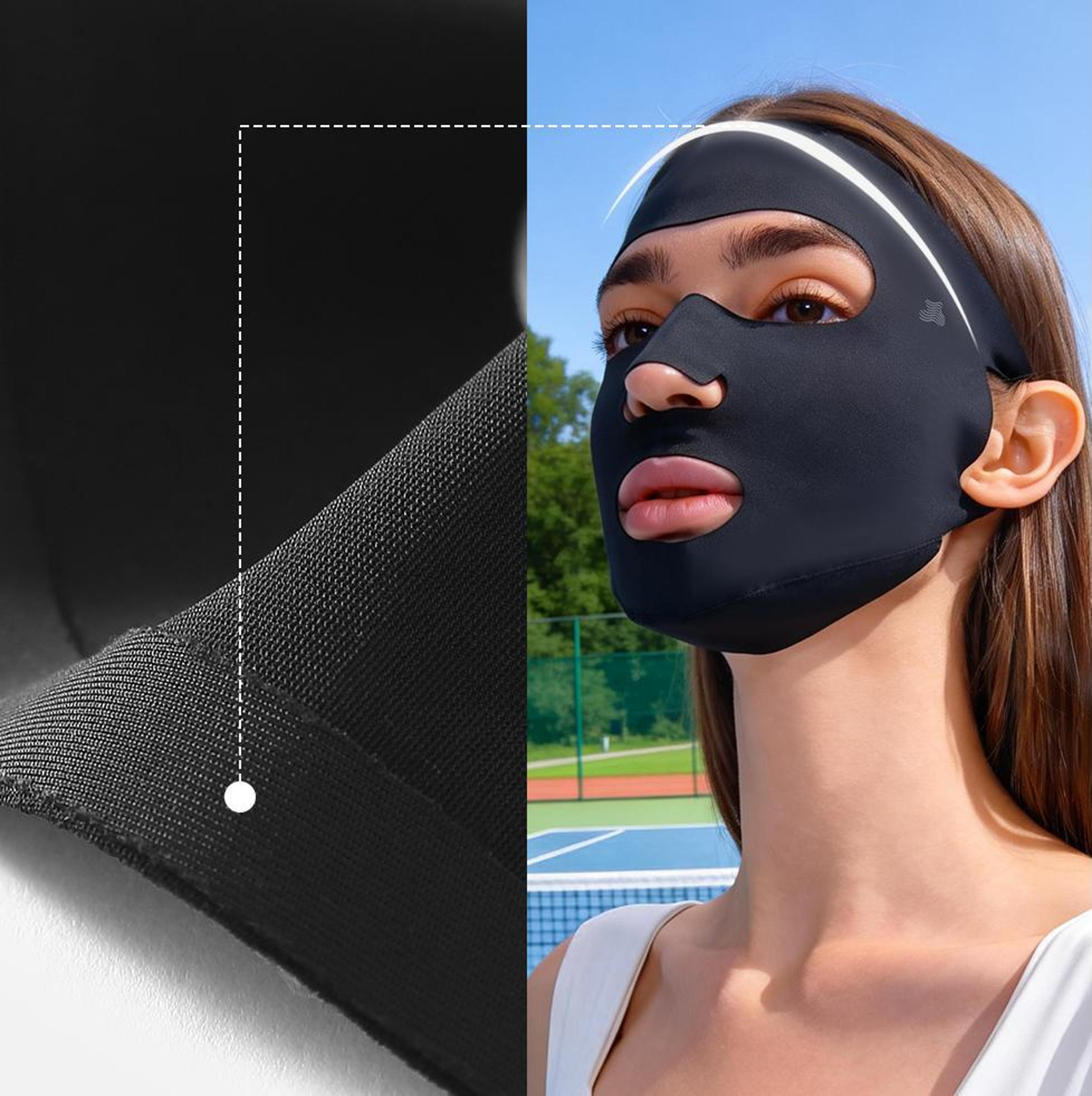 Cooling Face Sunscreen Mask With Full Coverage Sun Protection 2