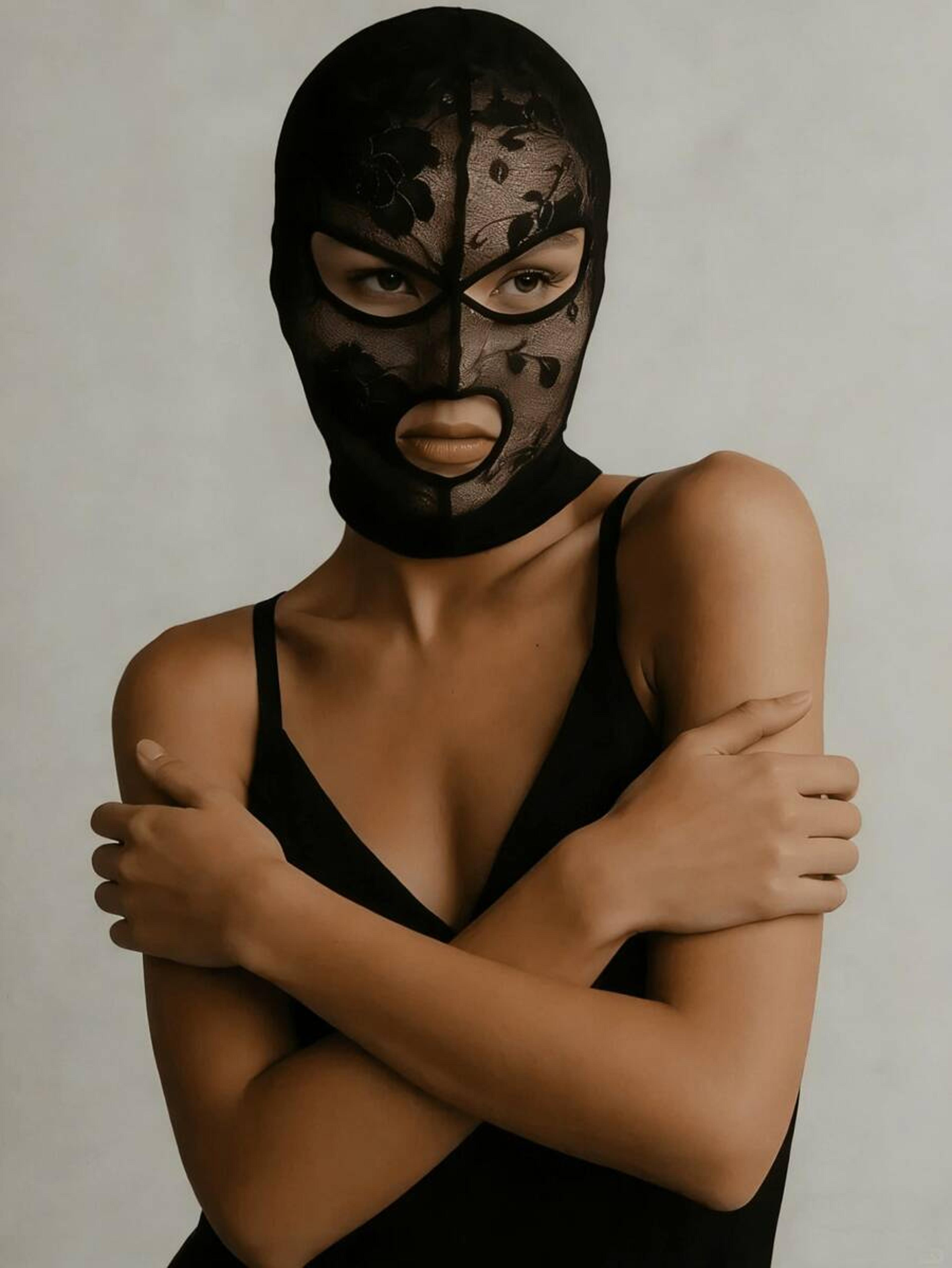 Gothic Lace Full Face Mask Venetian Mask For Masquerade Costume  Performance Wear 1
