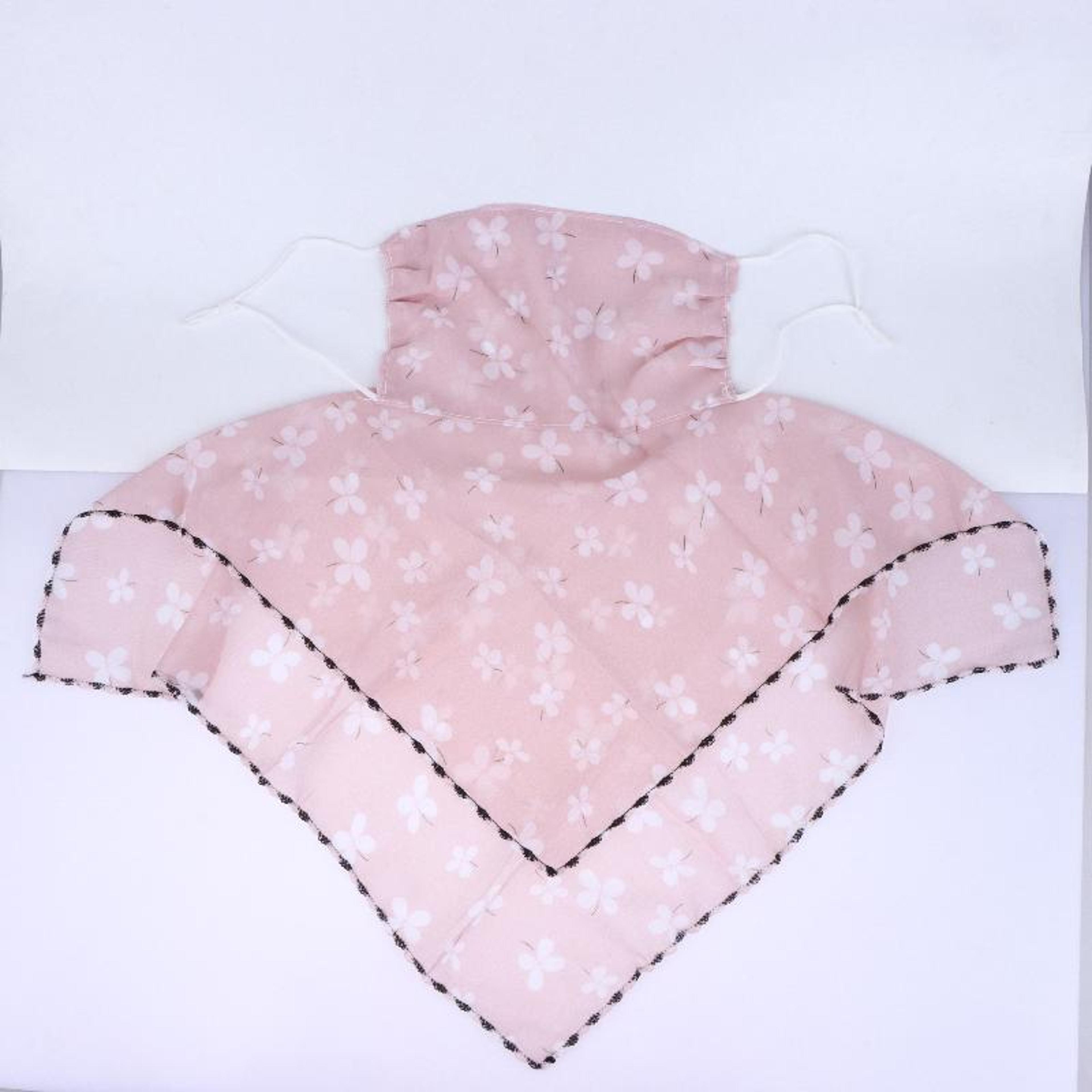 Floral Ice Silk Sun Protection Scarf Mask For Women Adjustable Face  Neck Cover 2