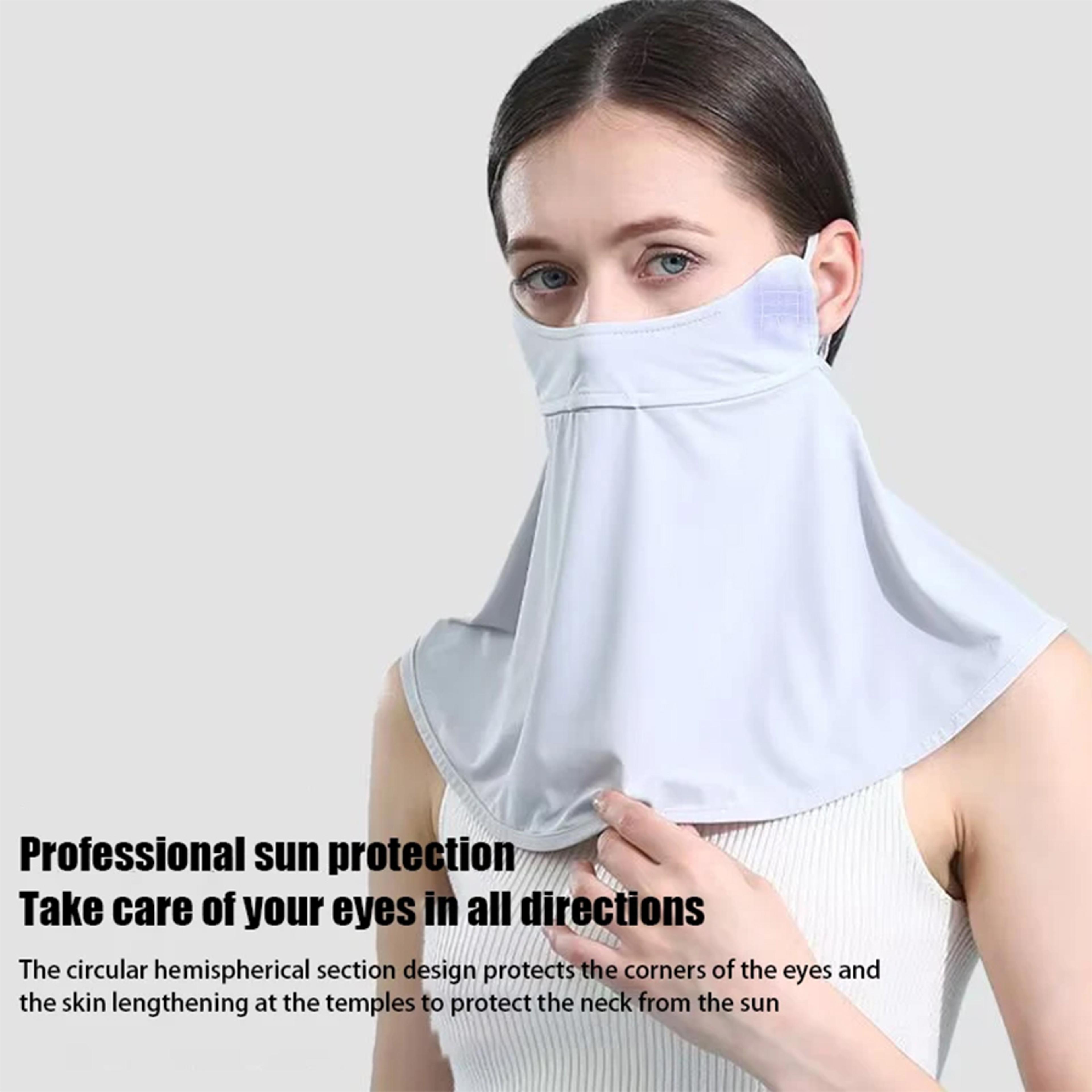 Sunblock Mask Women Summer Neck Facekini Ice Silk Sun Mask Full Face UV Protective For Outdoor Spor 8