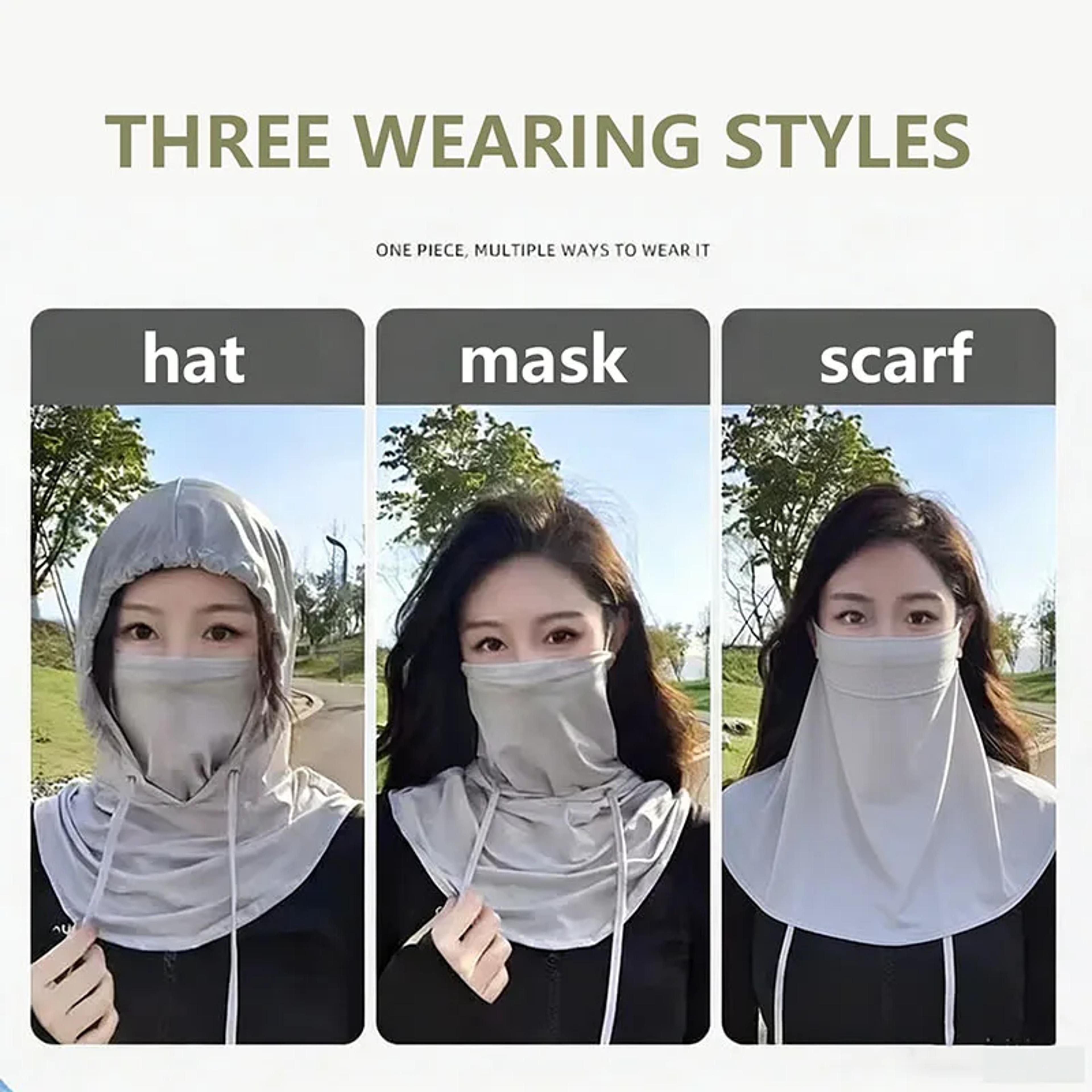 UV Shield Full Face Sun Protection Hat With Neck Flap For Hiking Outdoor Sun Safety Mask 7