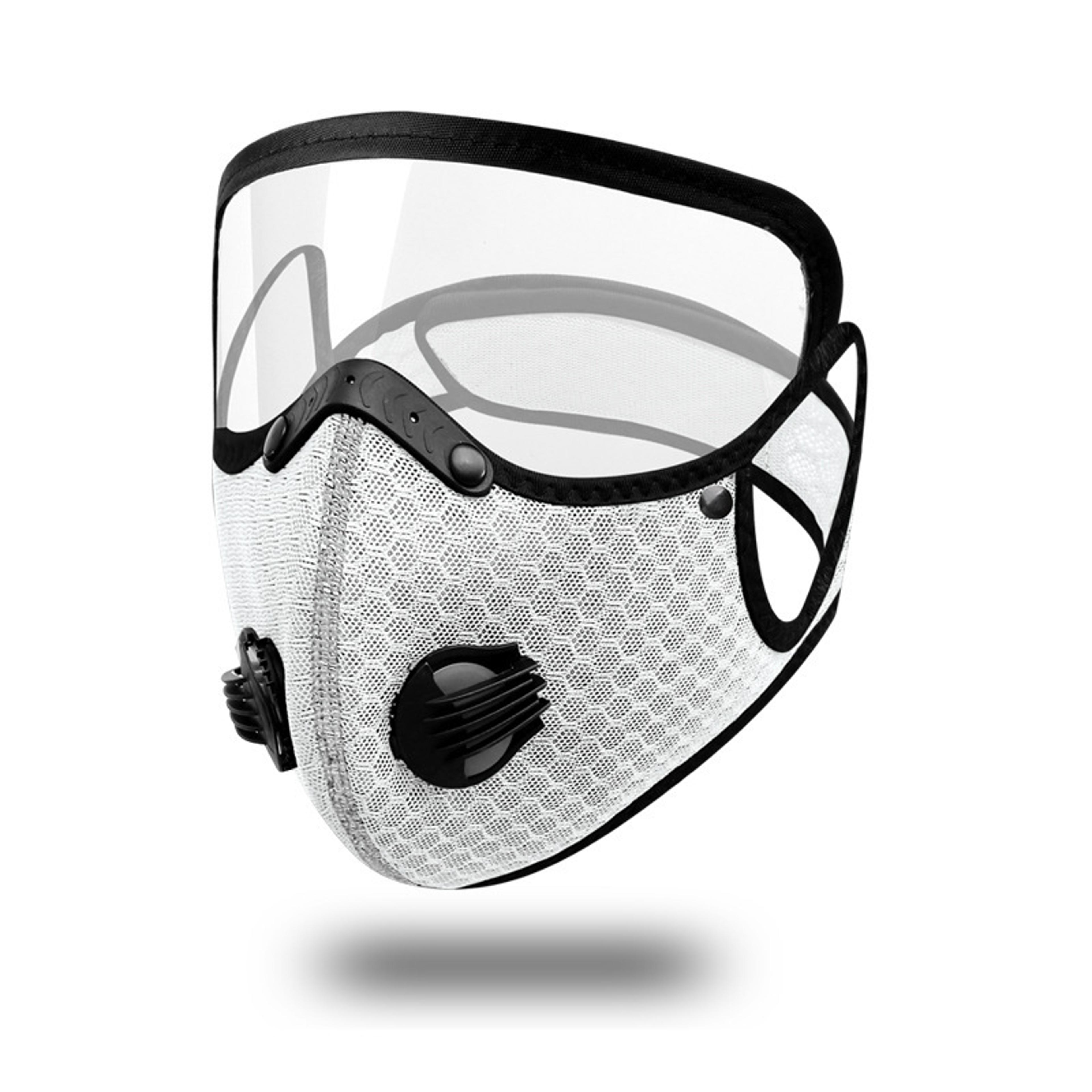 Cycling Face Mask With Goggles  Carbon Filter Protection 2