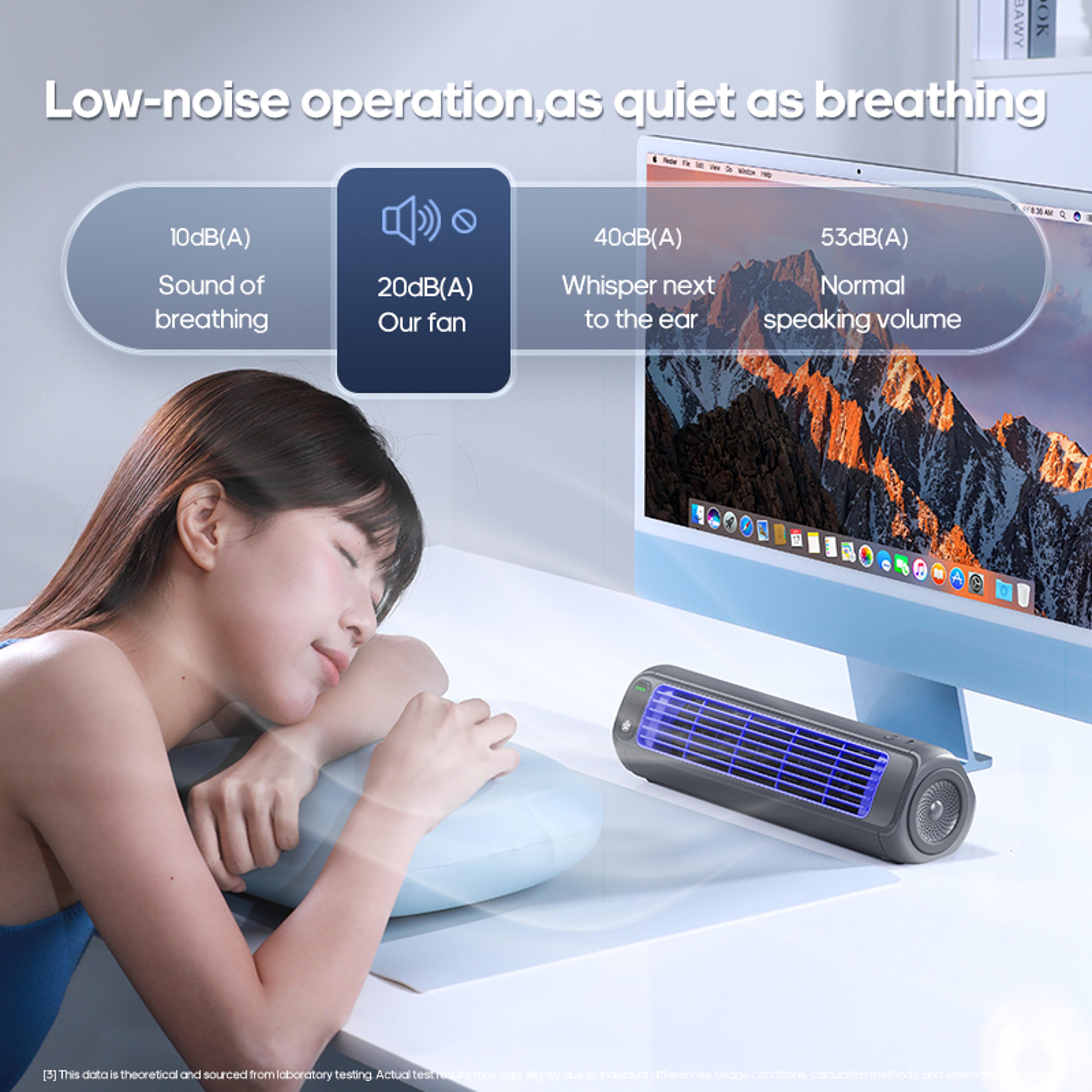 Portable Tower Fan With Wall Mount  3Speed Quiet Cooling 7
