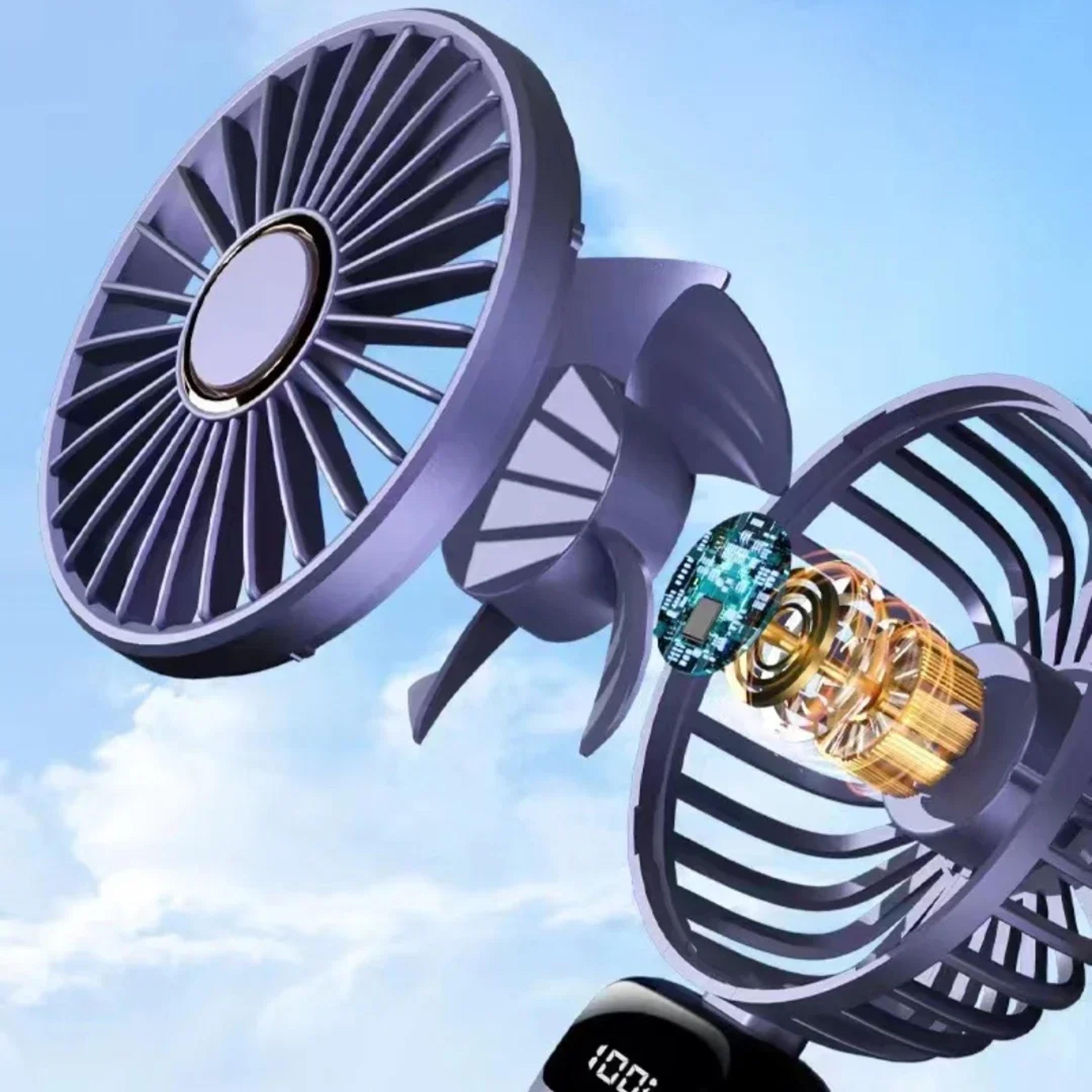 Portable Rechargeable Handheld Fan With LED Display  Aromatherapy 5