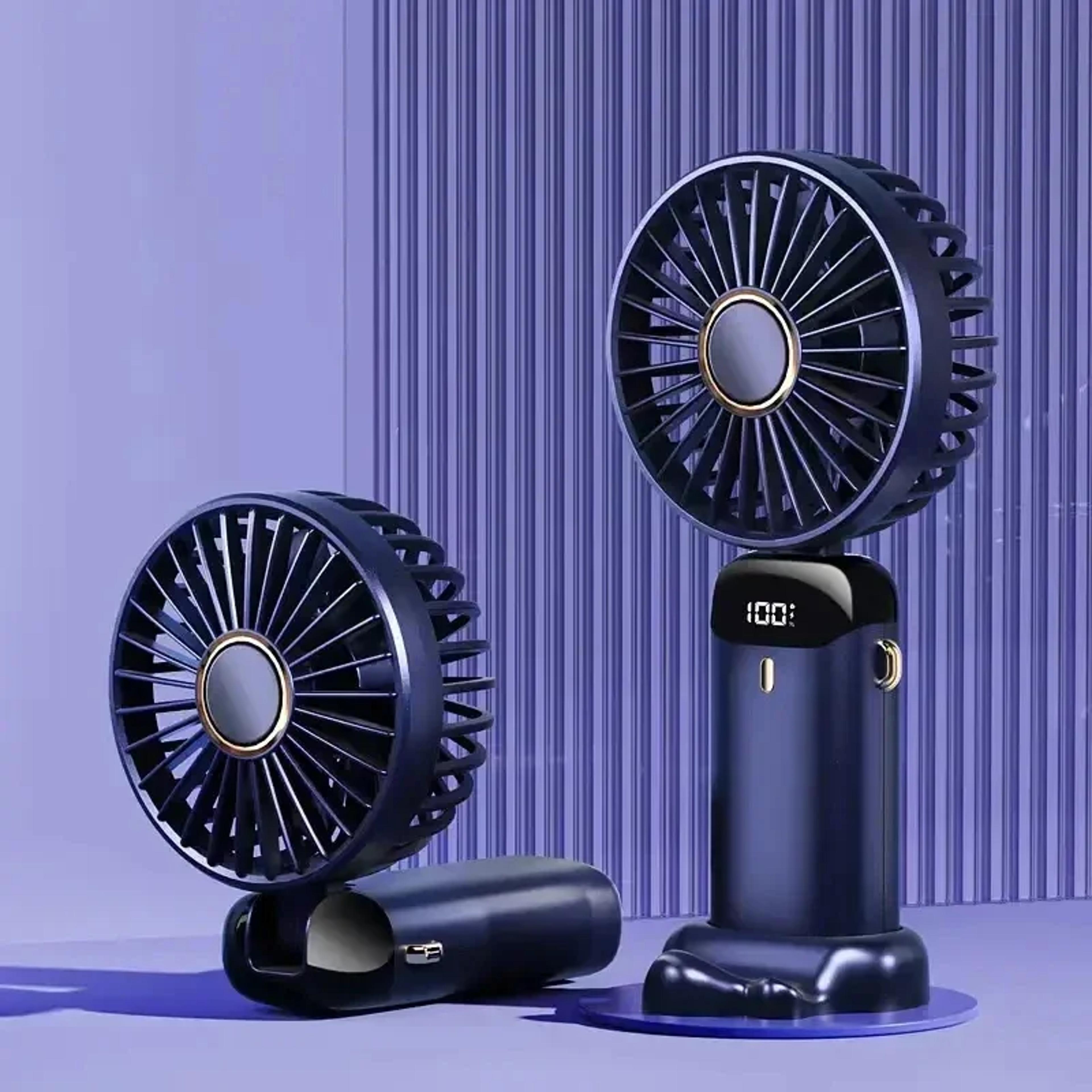 Portable Rechargeable Handheld Fan With LED Display  Aromatherapy 2