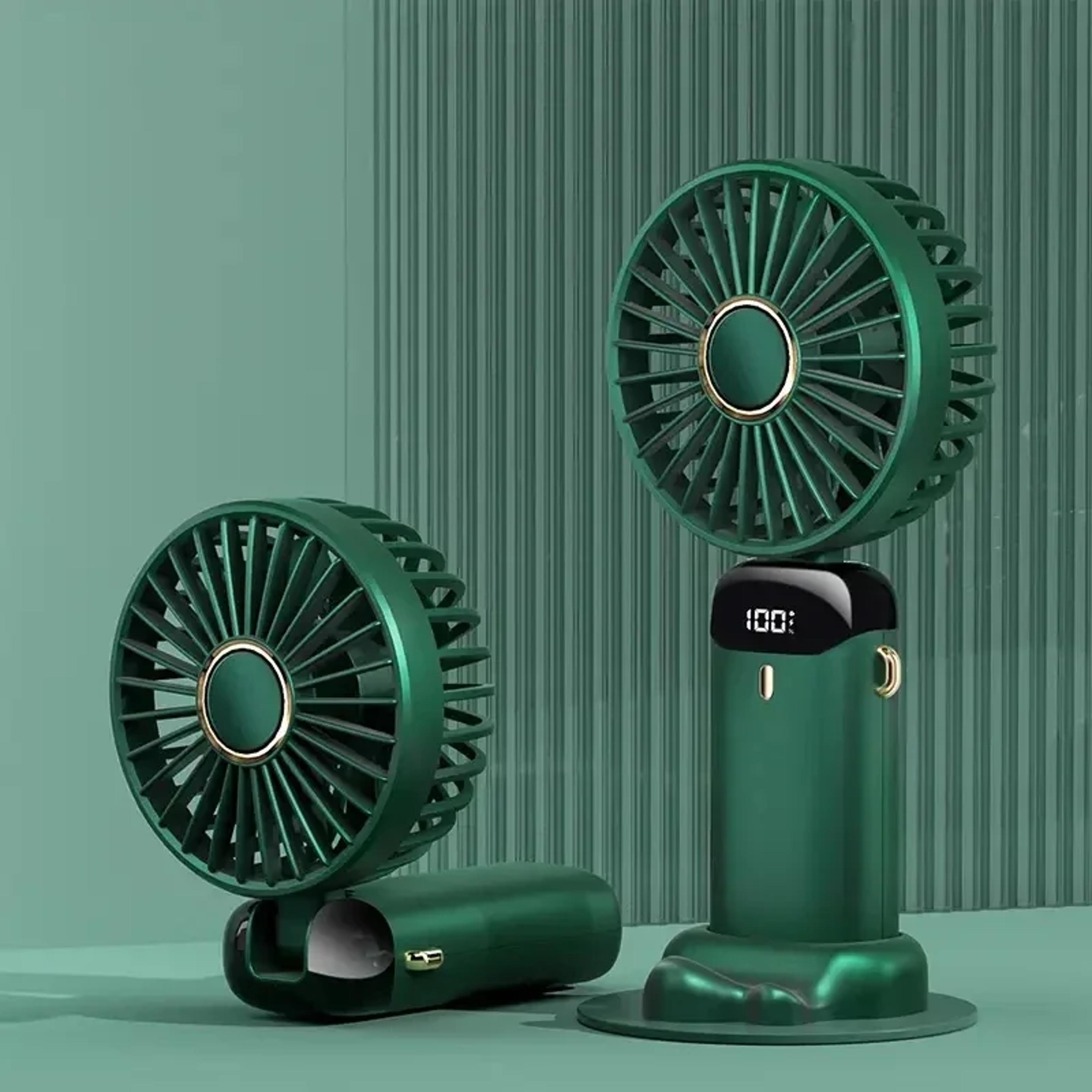 Portable Rechargeable Handheld Fan With LED Display  Aromatherapy 3