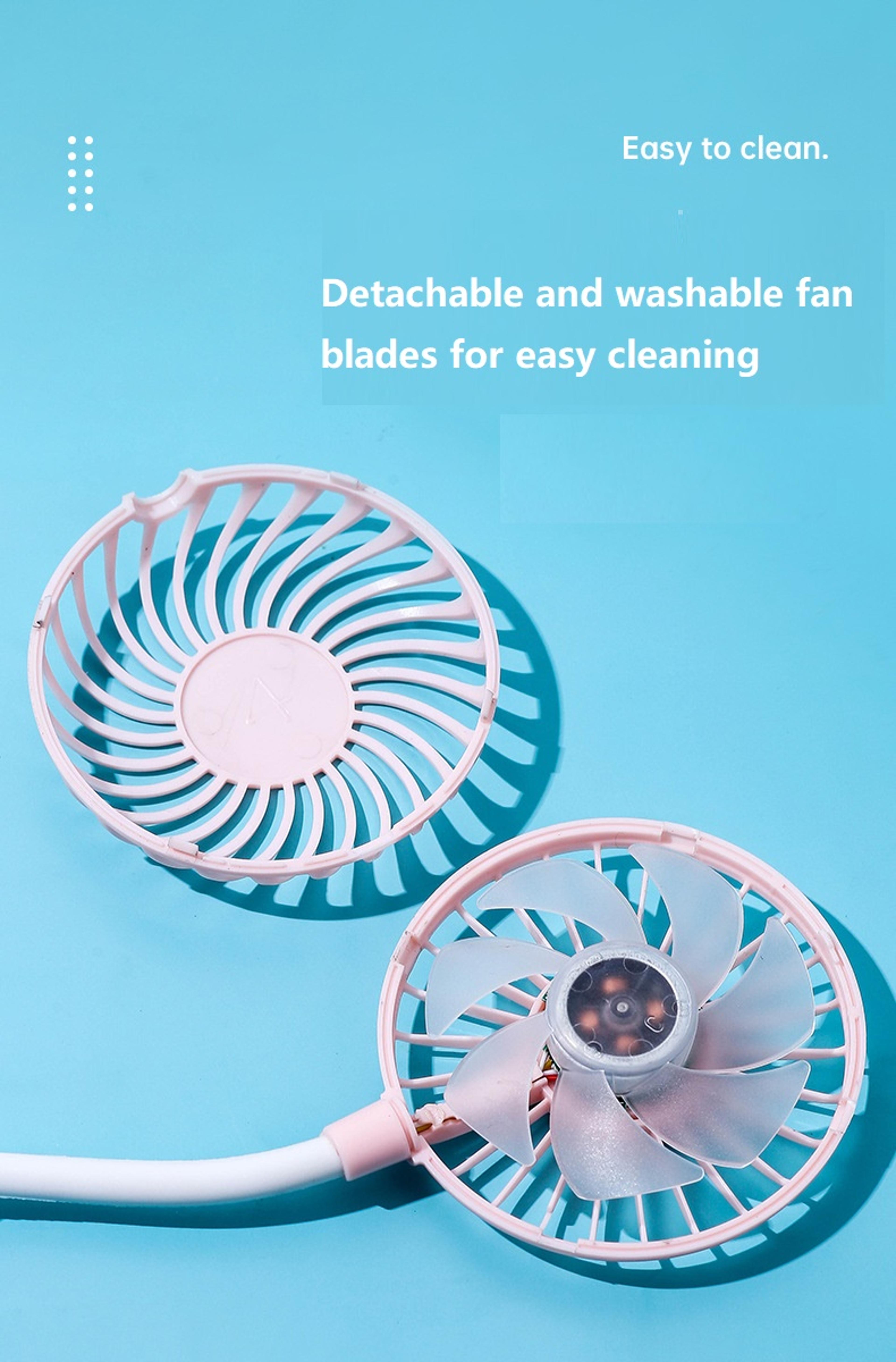 Rechargeable Portable Neck Fan With Aromatherapy Diffuser  LED Light 4