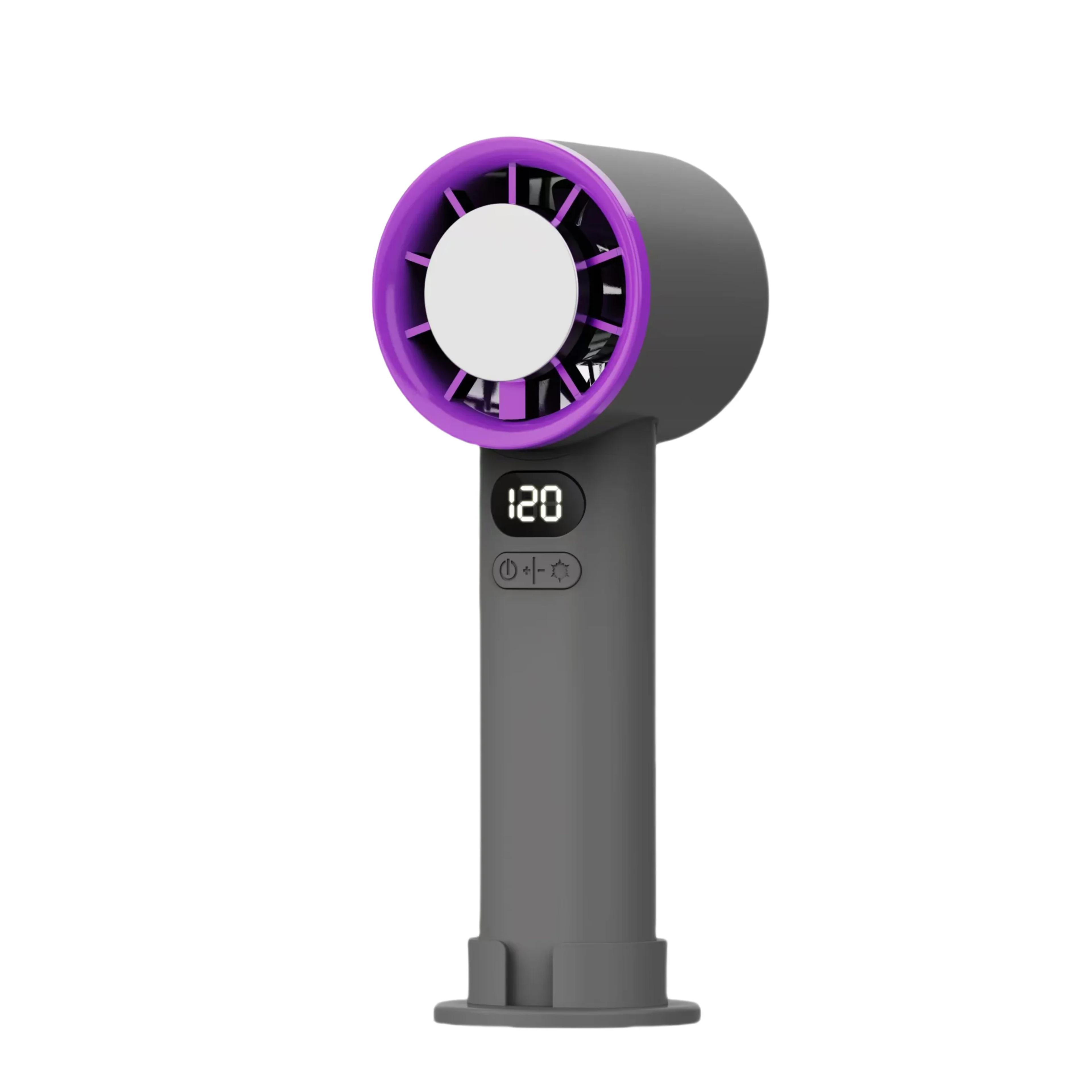 Portable Handheld Fan With Ice Cooling Mode  Speed Airflow 2