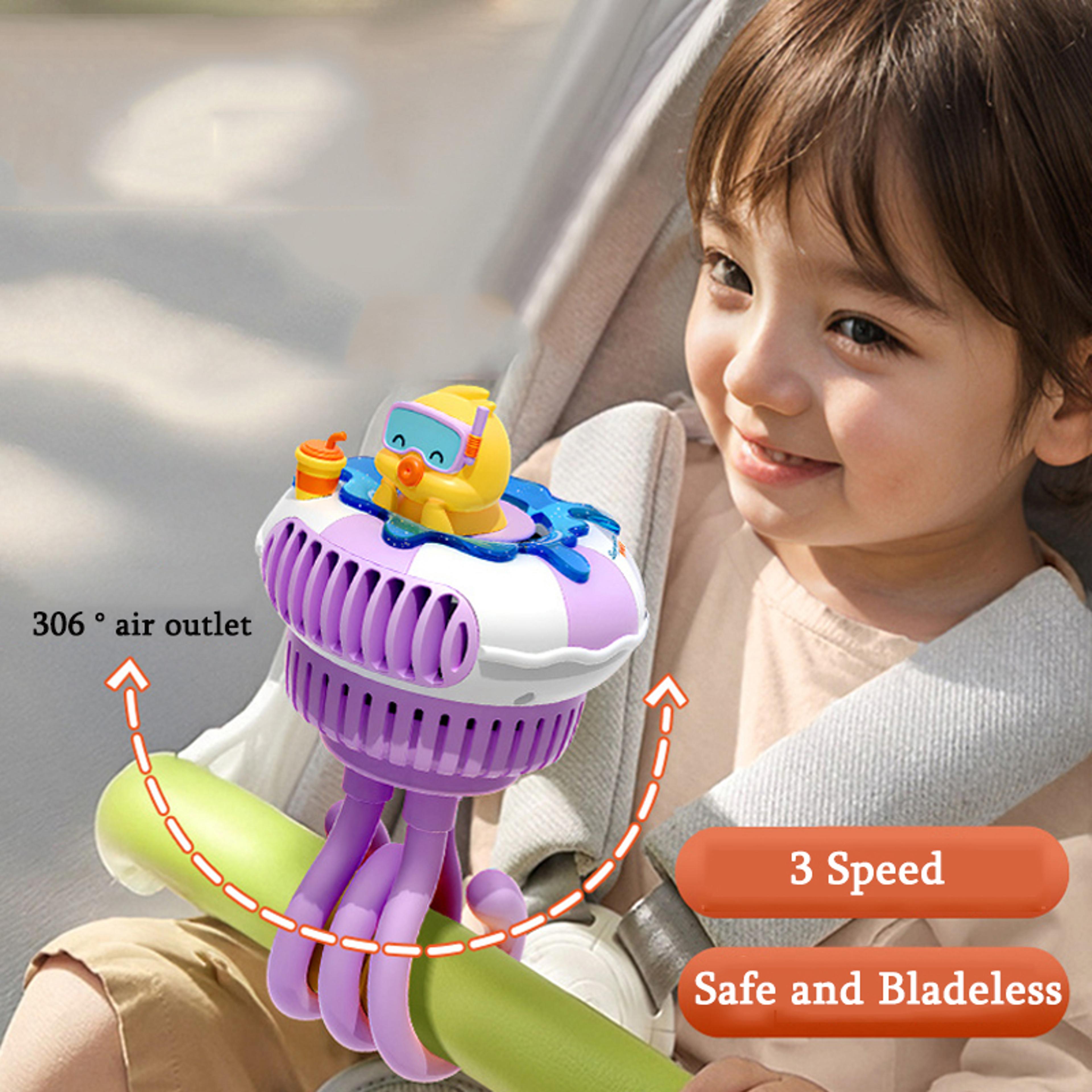 Baby Stroller Fan Bladeless Stroller Fan With Flexible Tripod  USB Rechargeable Design 5