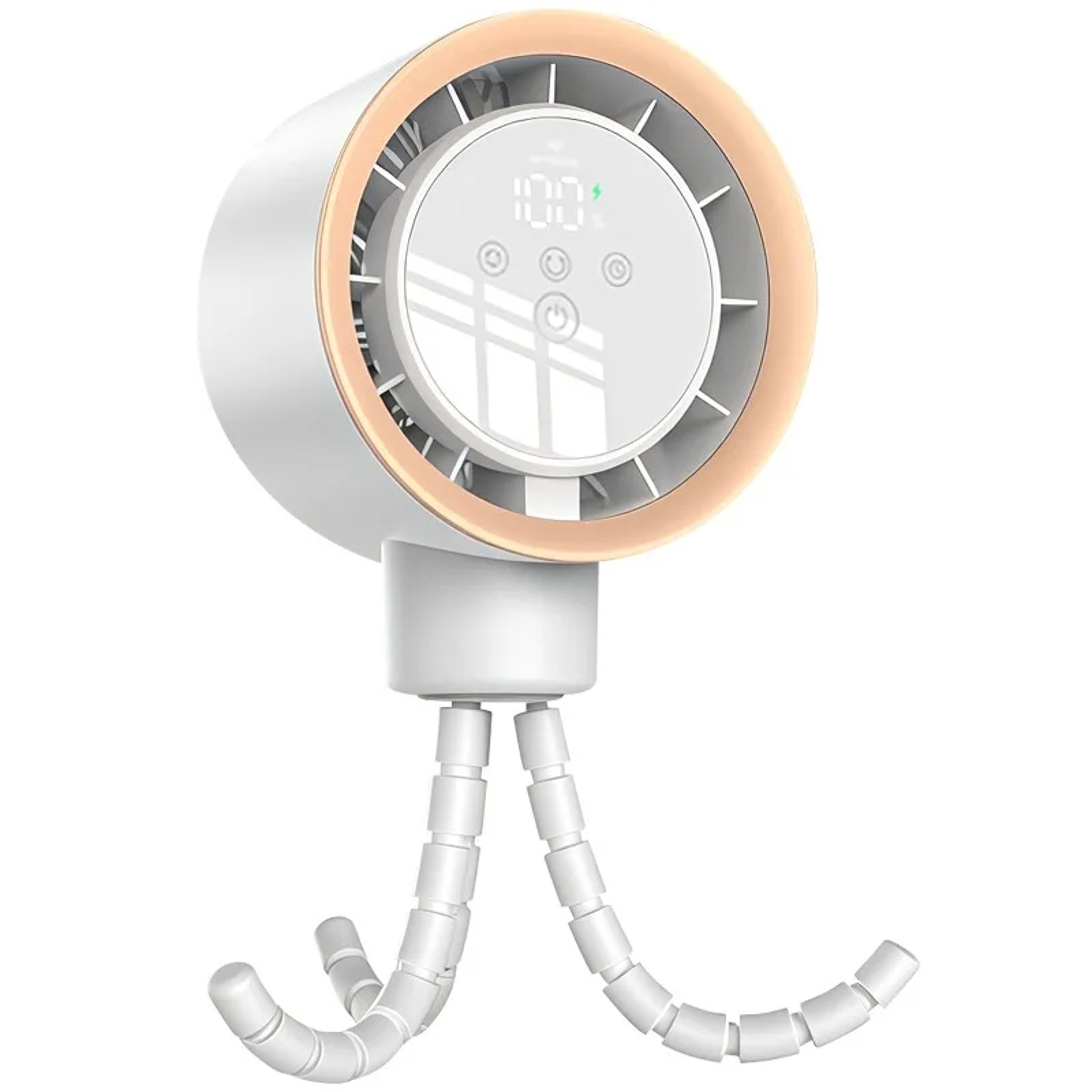 Portable Stroller Fan With Battery  Speed Cooling Display 1