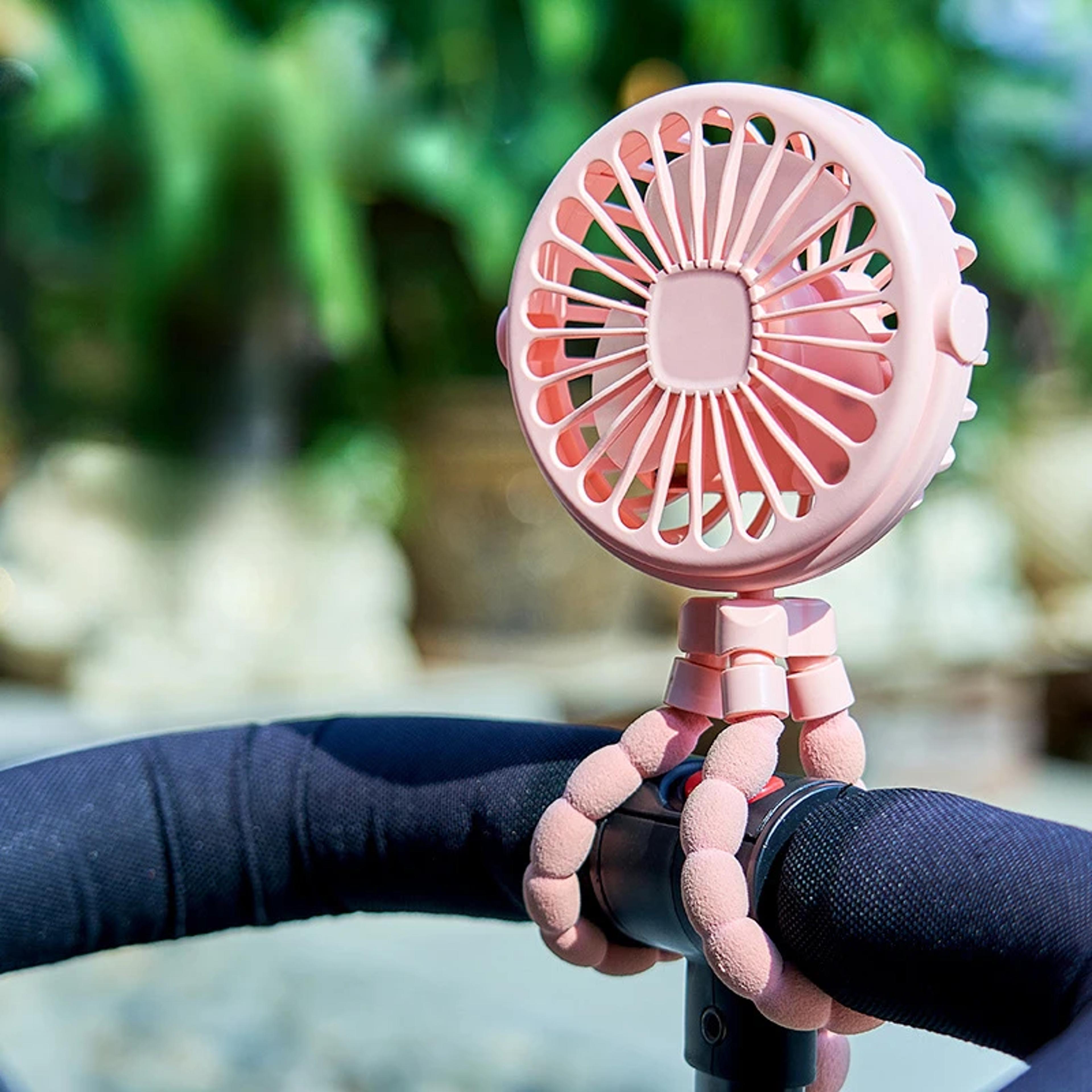 portable stroller fan usb rechargeable clip-on baby cooling fan