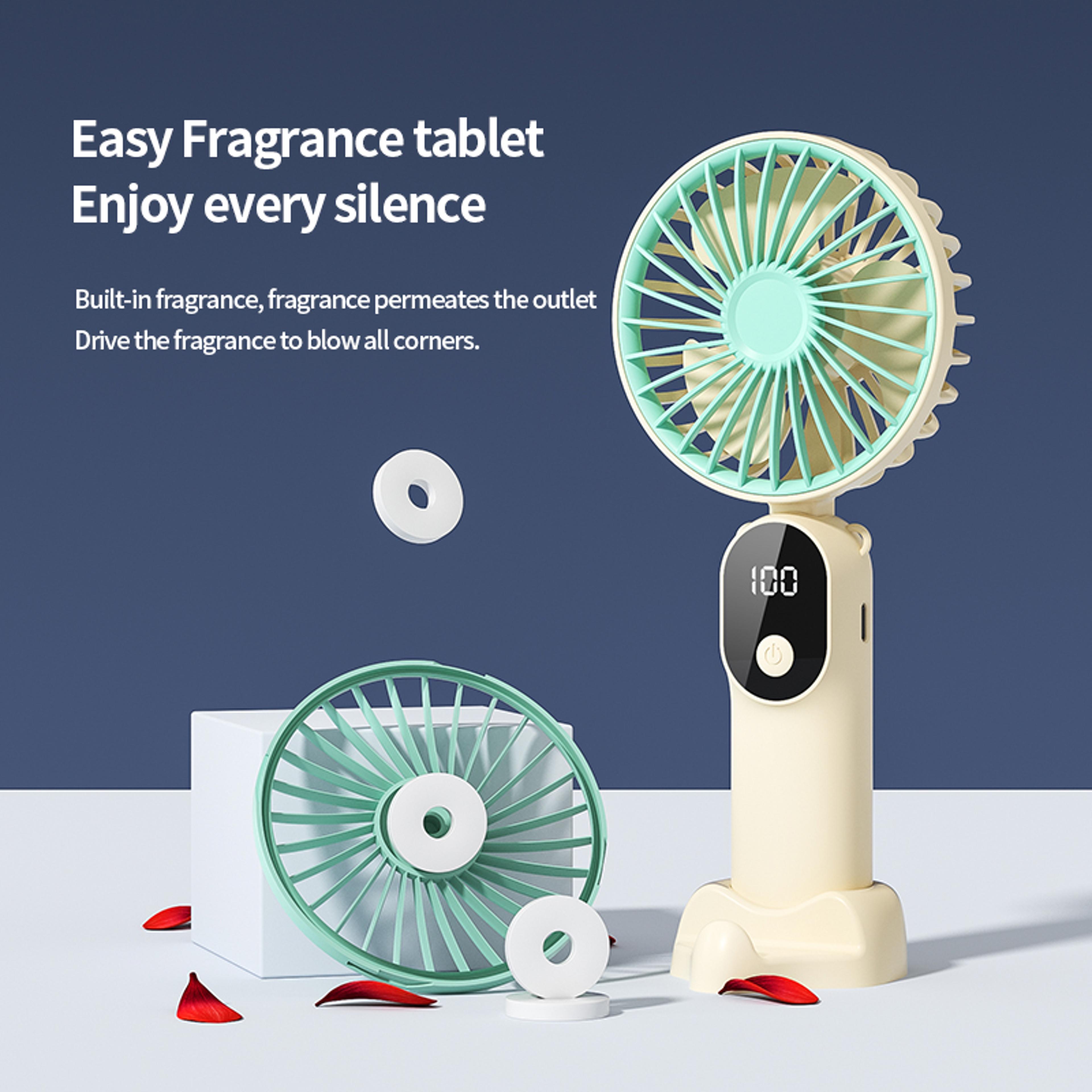 Portable Handheld Neck Fan With Digital Display  Speed Cooling 6