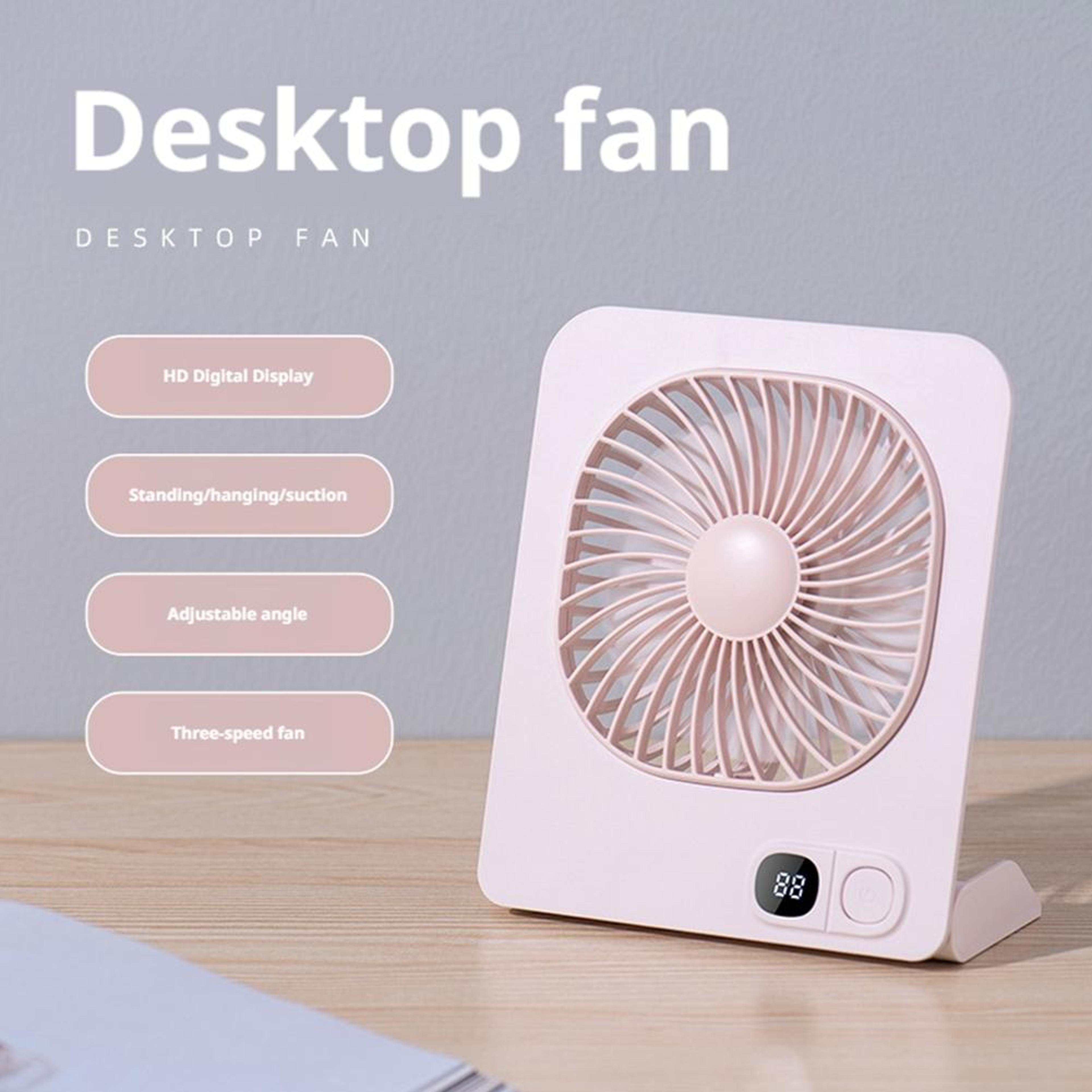 Magnetic Foldable Portable Desk Fan With Digital Display  USB Rechargeable Battery 7