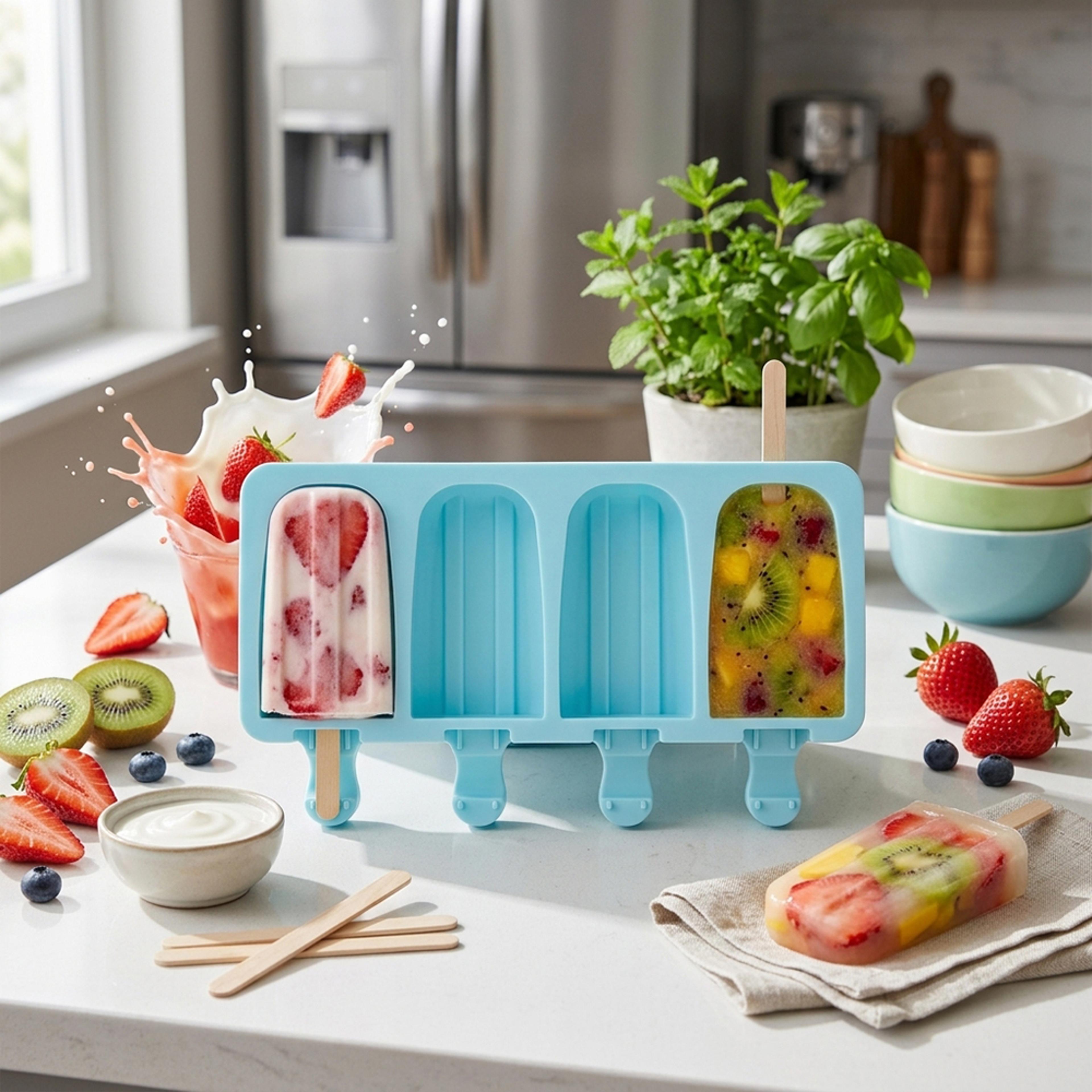 Silicone Popsicle Mold Set With Ice Cube Trays For Homemade Frozen Treats  Introduction 6