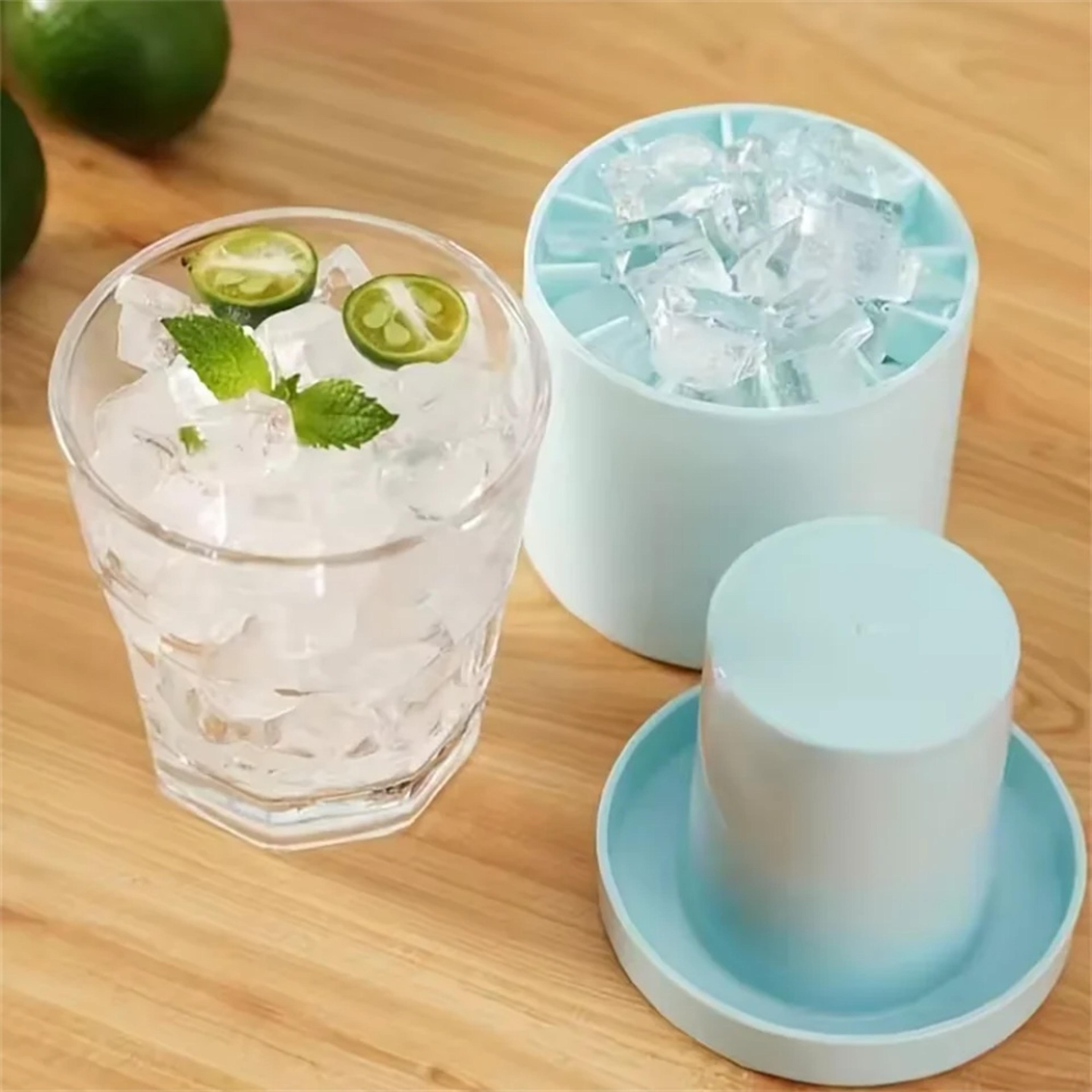 Silicone Ice Maker  Storage Cup Ice Cube Mold With BuiltIn Ice Bucket 3
