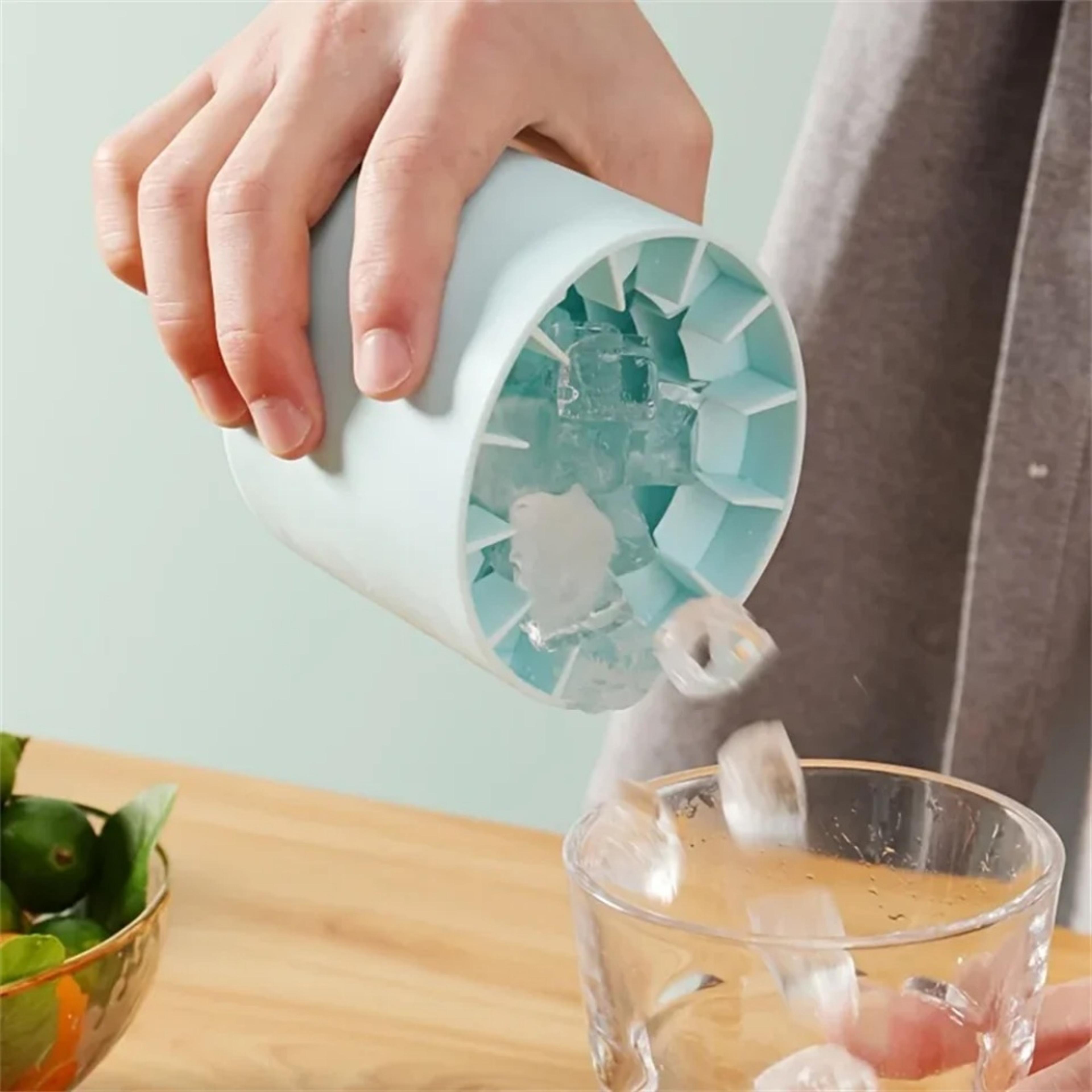 Silicone Ice Maker  Storage Cup Ice Cube Mold With BuiltIn Ice Bucket 4
