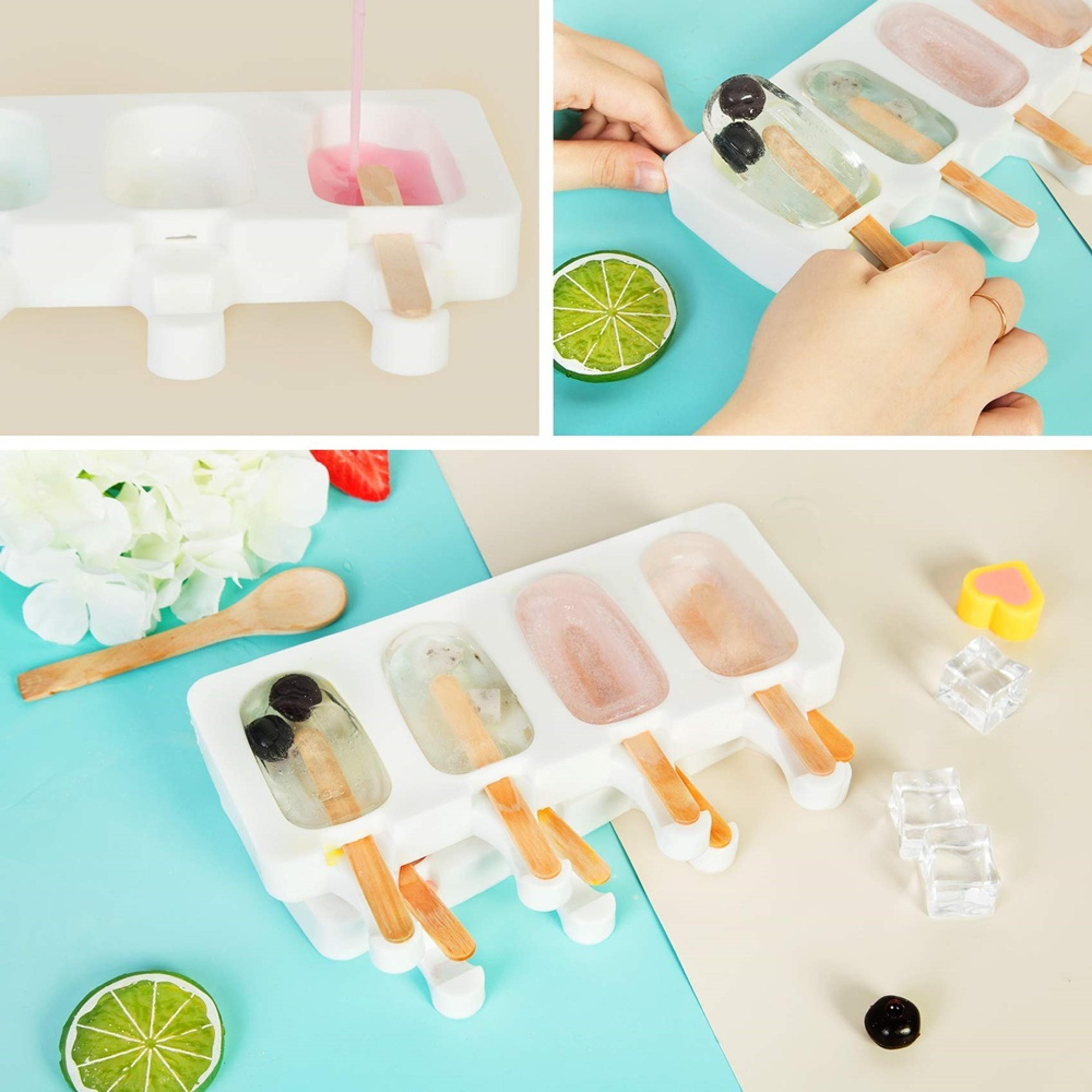 Homemade Treats Cavity Silicone Popsicle Maker Set With Sticks 2