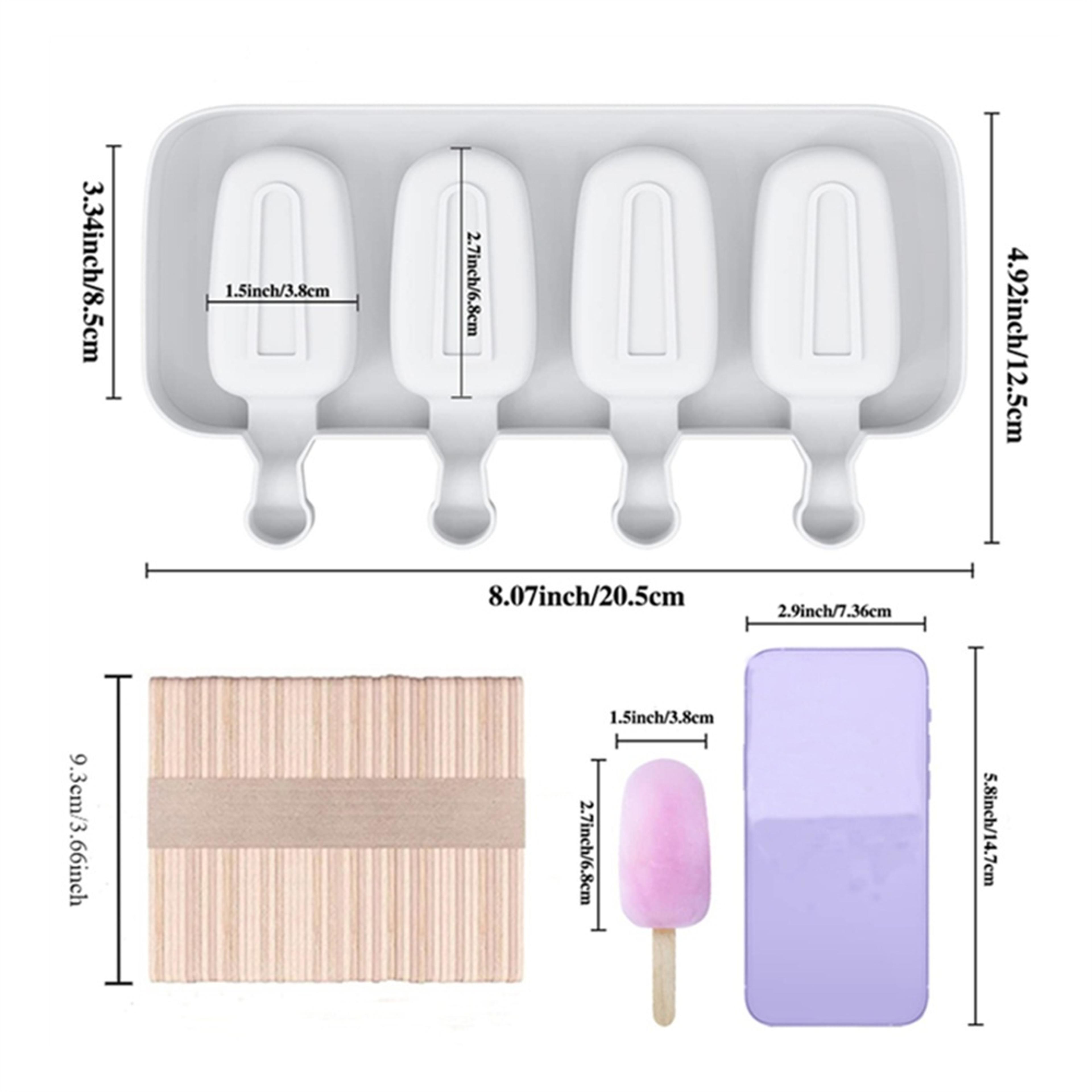 Homemade Treats Cavity Silicone Popsicle Maker Set With Sticks 5