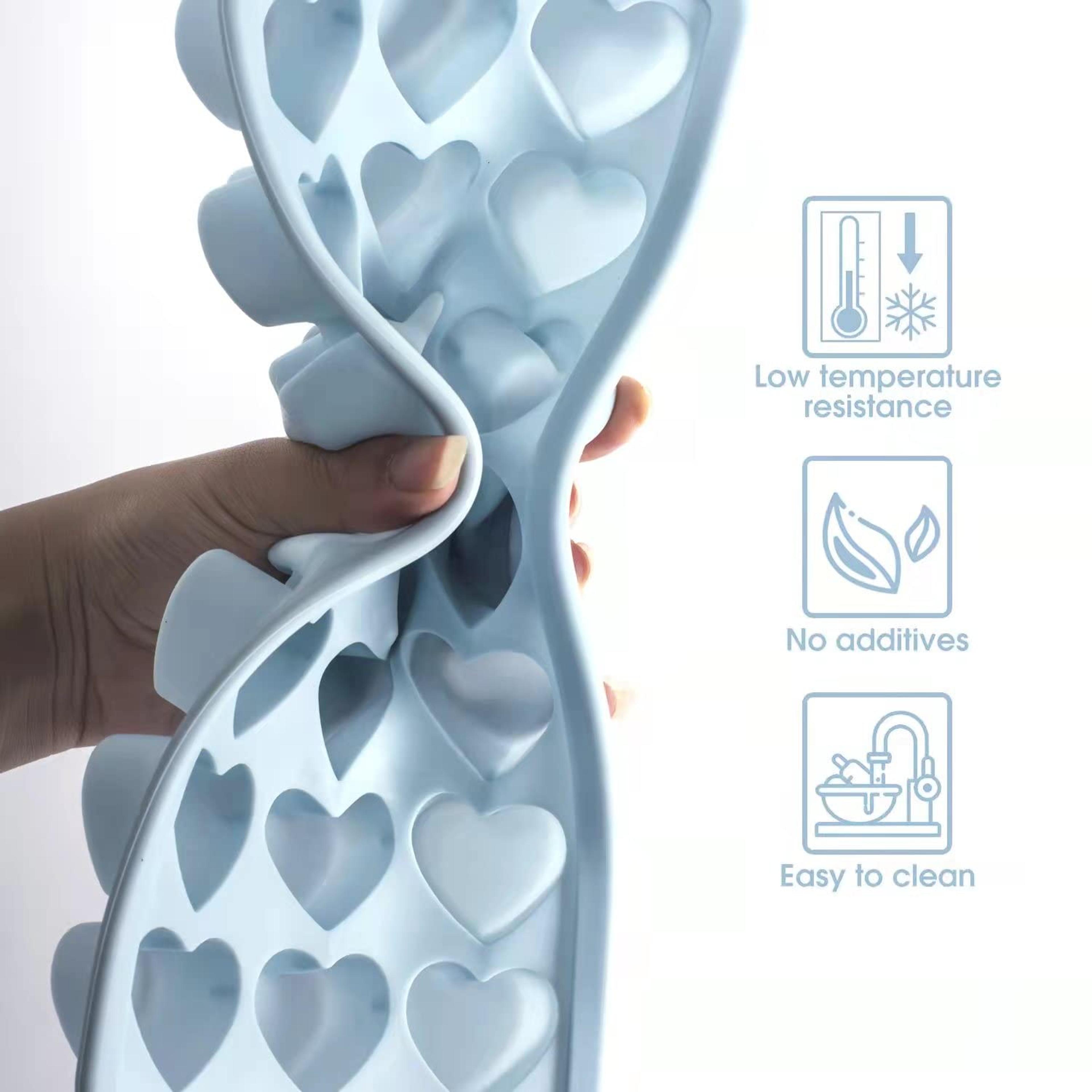 Heart Shaped Silicone Ice Cube Tray With Lid Cavity Ice Cube Mold For Cocktails Whiskey  Chocolates 4