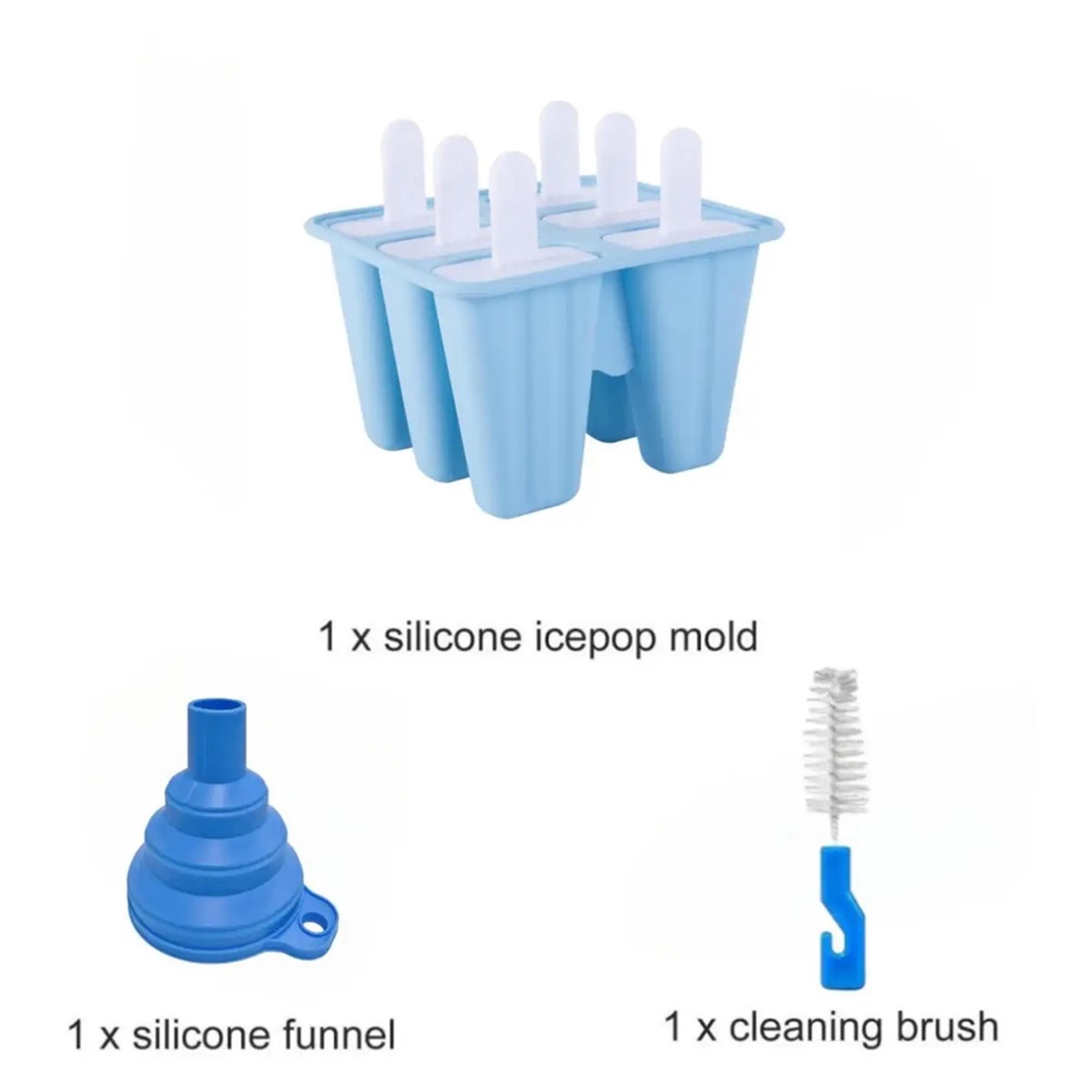 Popsicle Mold Set Reusable Silicone Ice Cream Maker With Easy Release Sticks 0