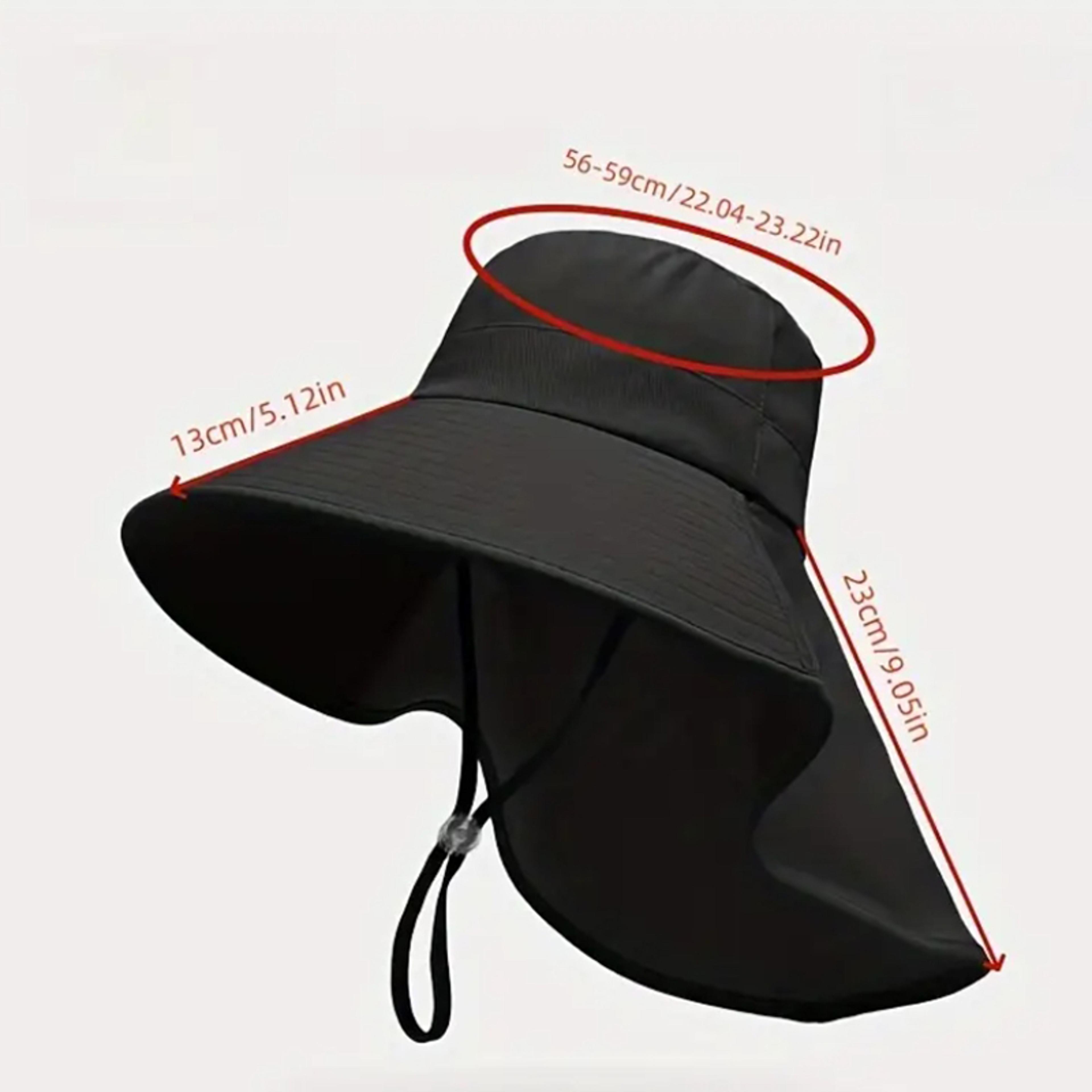 Wide Brim Ponytail Sun Hat With Neck Protection For Women Outdoor UV Fishing  Beach Hat 5