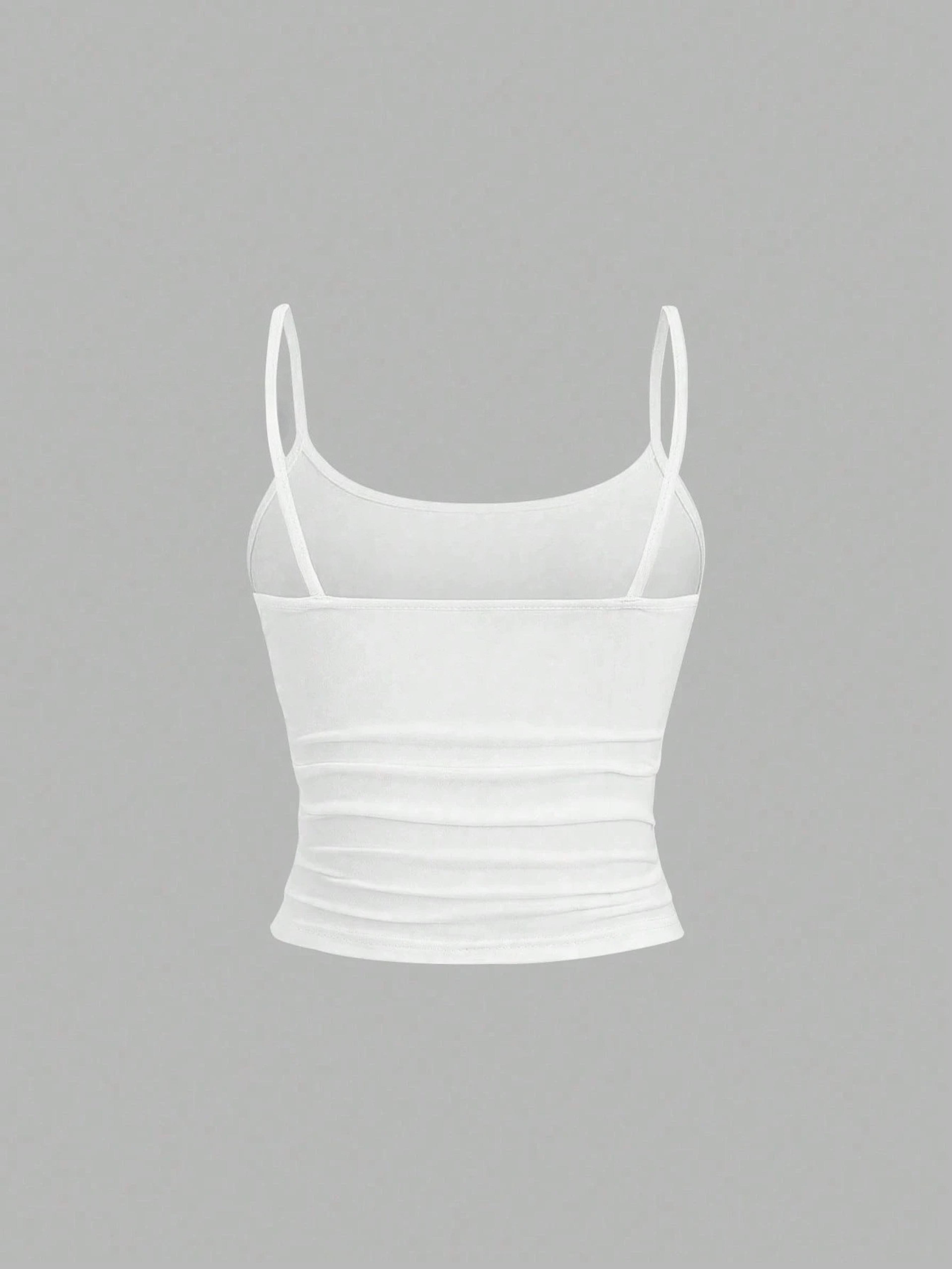 Backless Cami Top For Women Slim Fit Spaghetti Strap Crop Top 4
