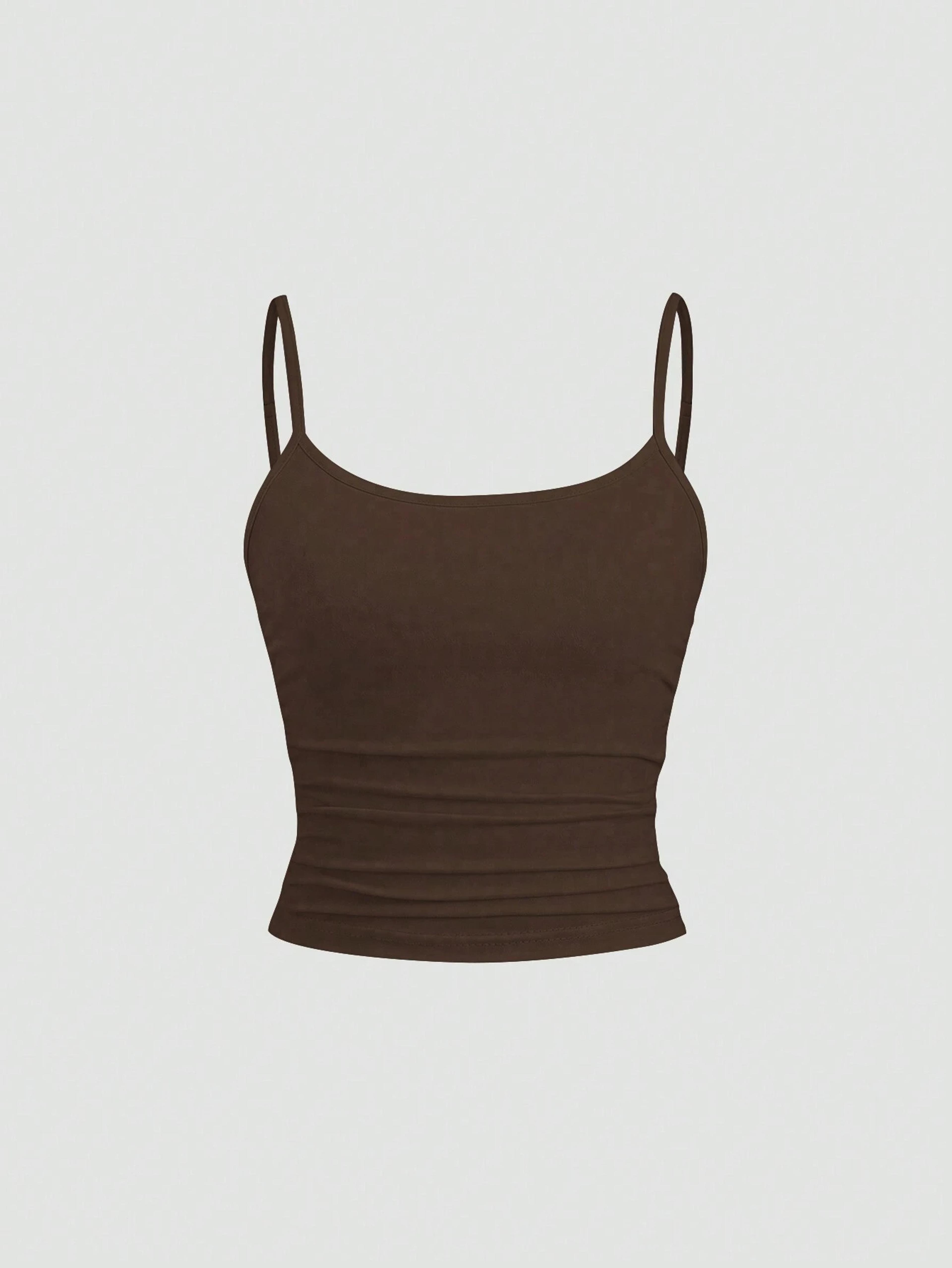 Backless Cami Top For Women Slim Fit Spaghetti Strap Crop Top 3