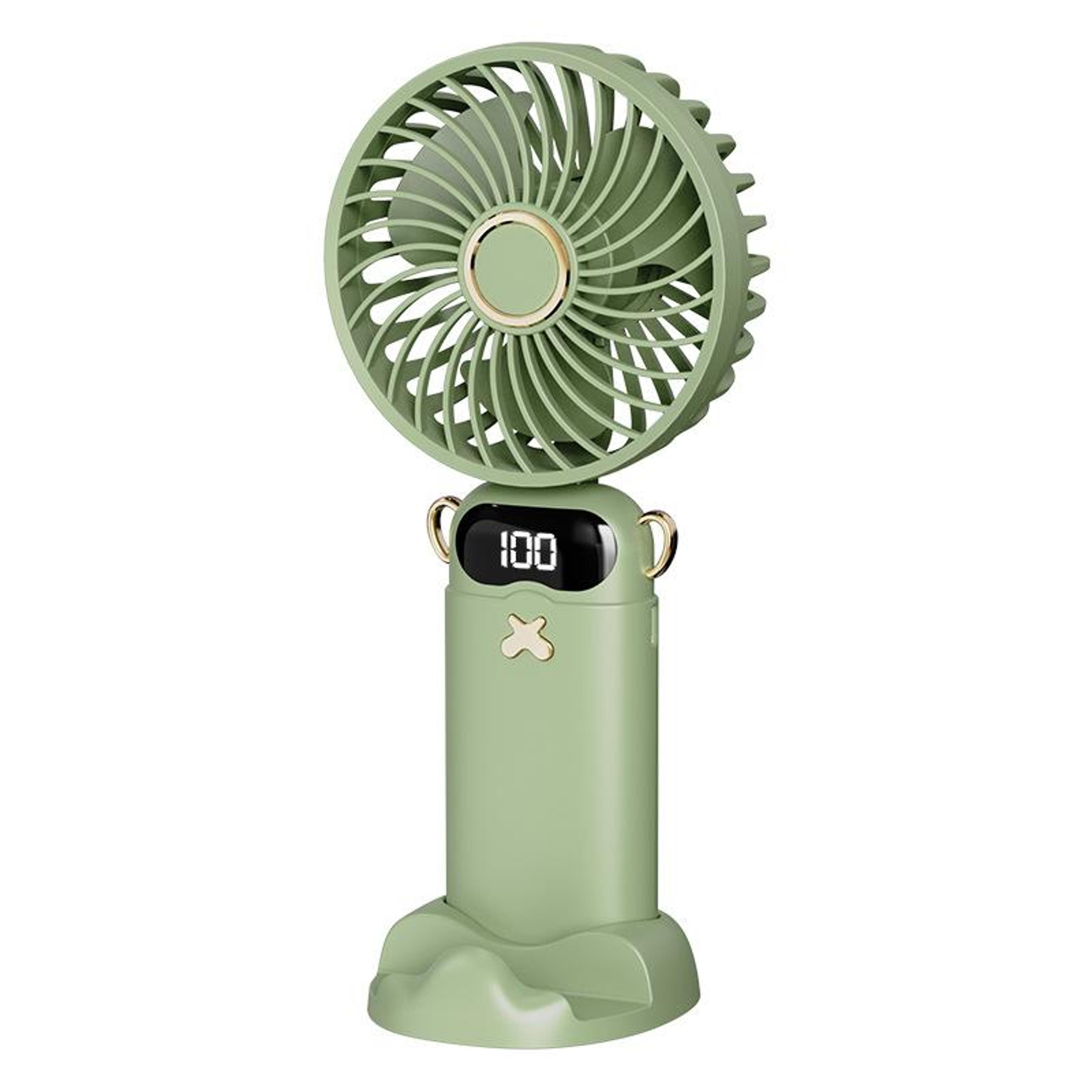 Portable Handheld Fan With USB Rechargeable Fan And Digital Display 9