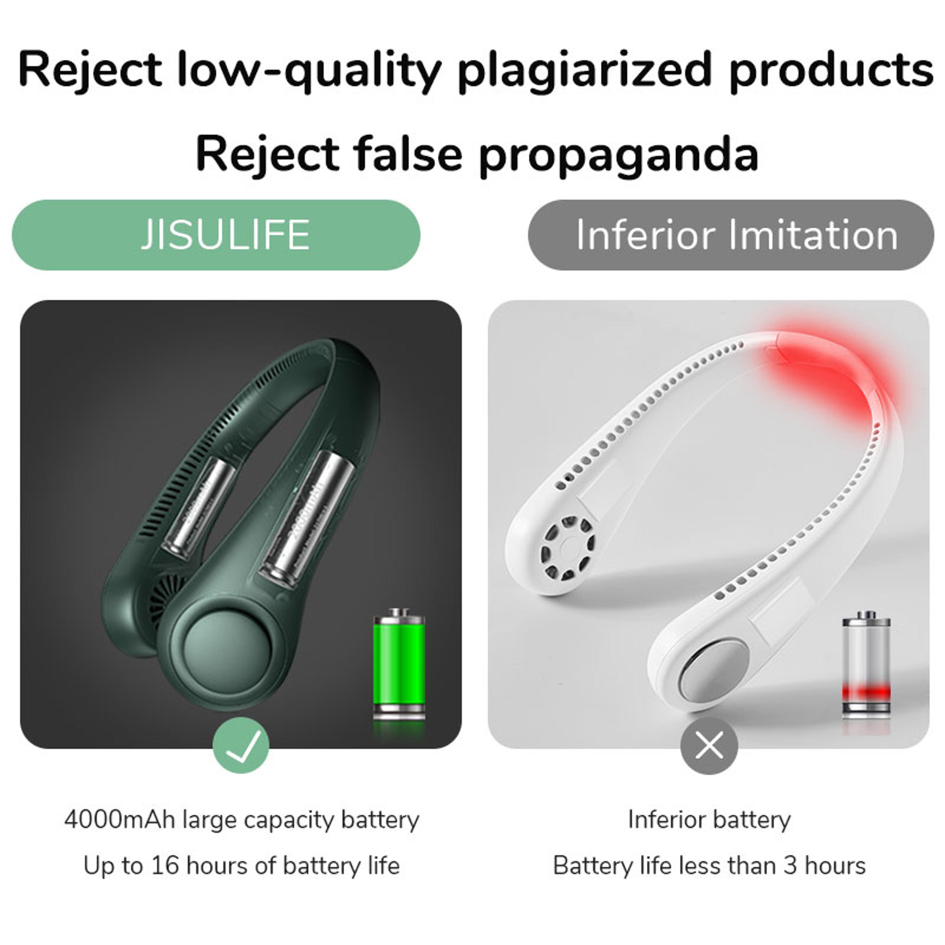 Portable Neck Fan Rechargeable Bladeless Hands Free Wearable Fan With Speed Cooling 5
