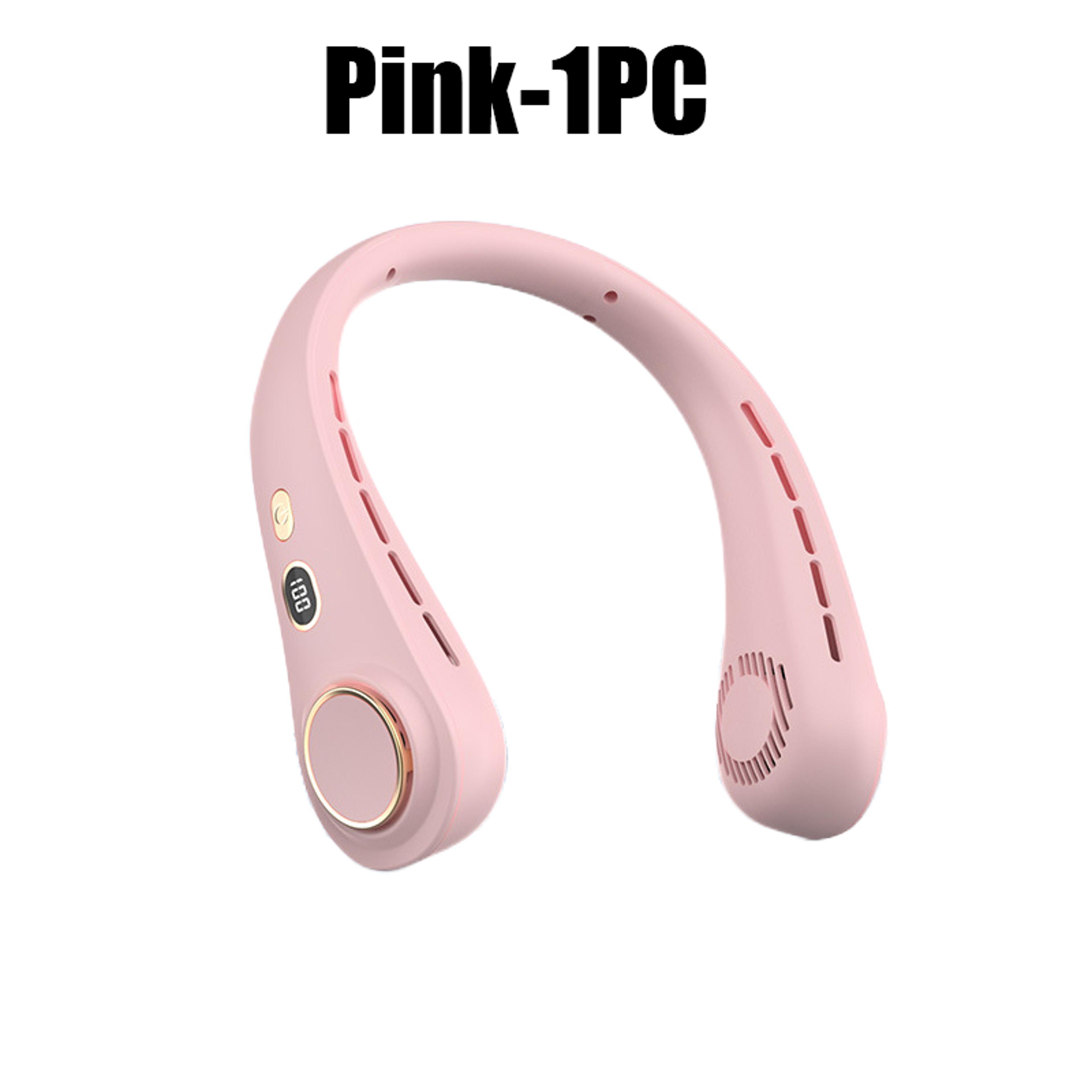 Portable Bladeless Neck Fan With LED Display Rechargeable Personal Cooling Fan 4