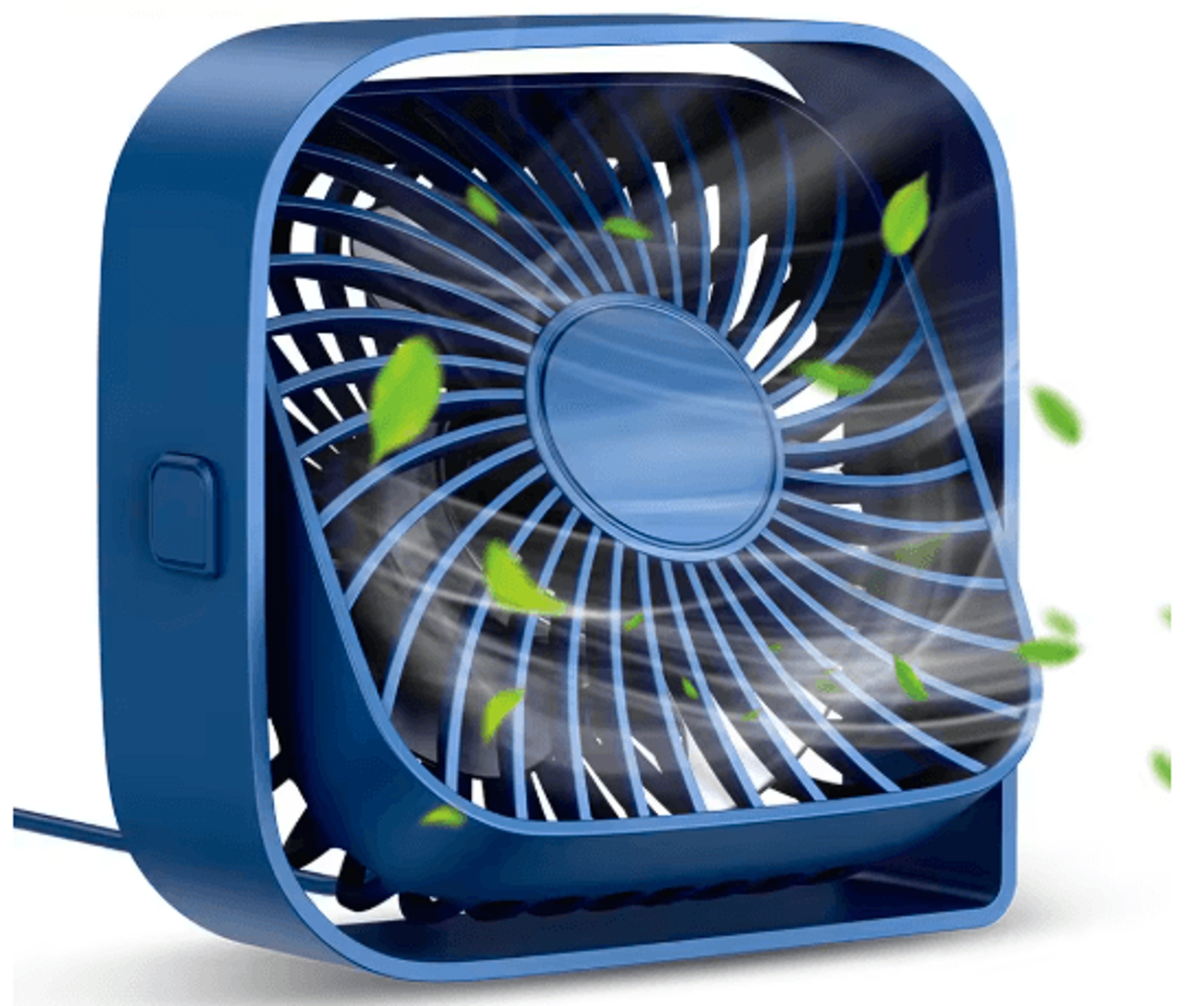 Portable USB Desk Fan With 360 Adjustable Head Quiet Speed Mini Personal Fan 2