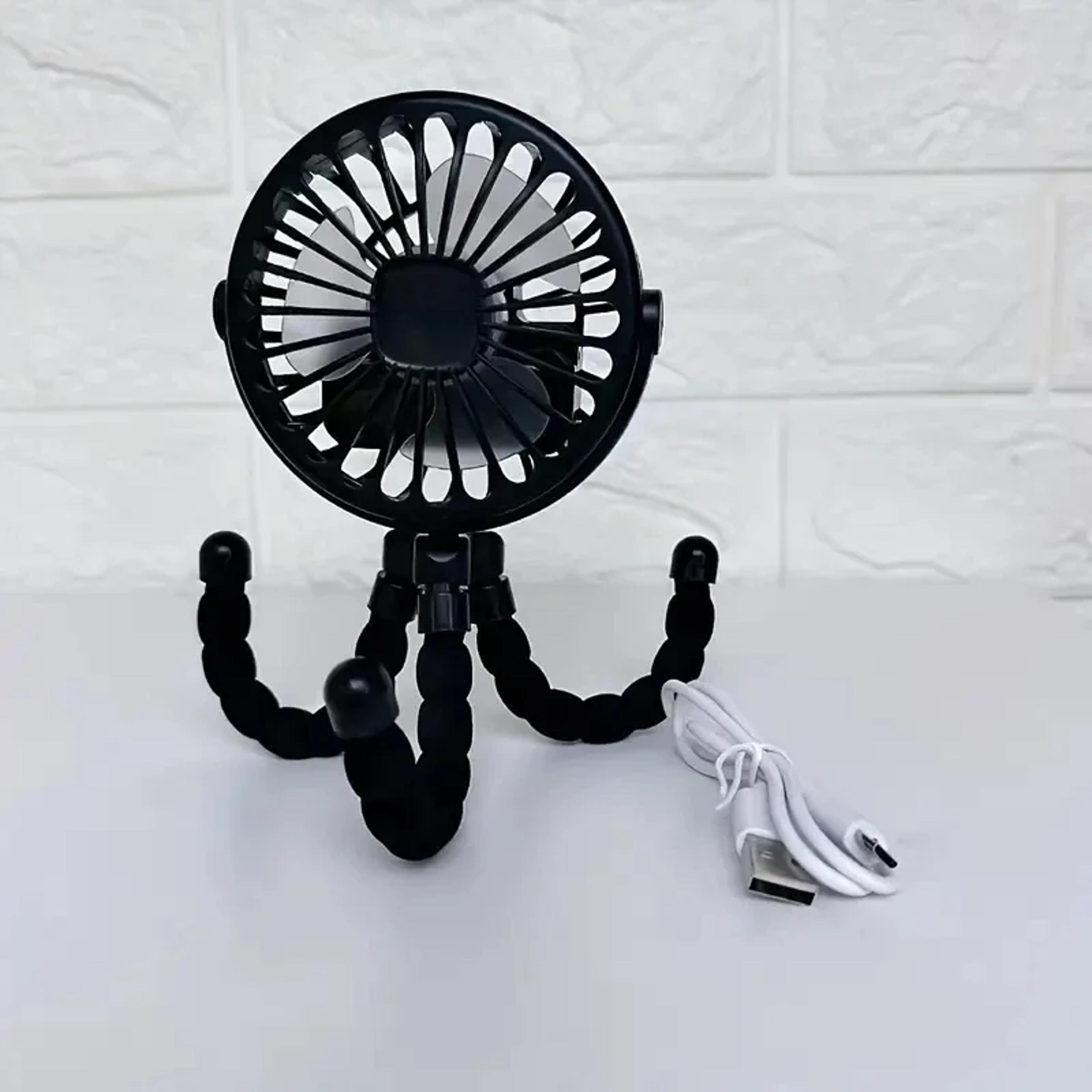 Portable Handheld Fan USB Rechargeable Stroller Fan With Flexible Tripod 1