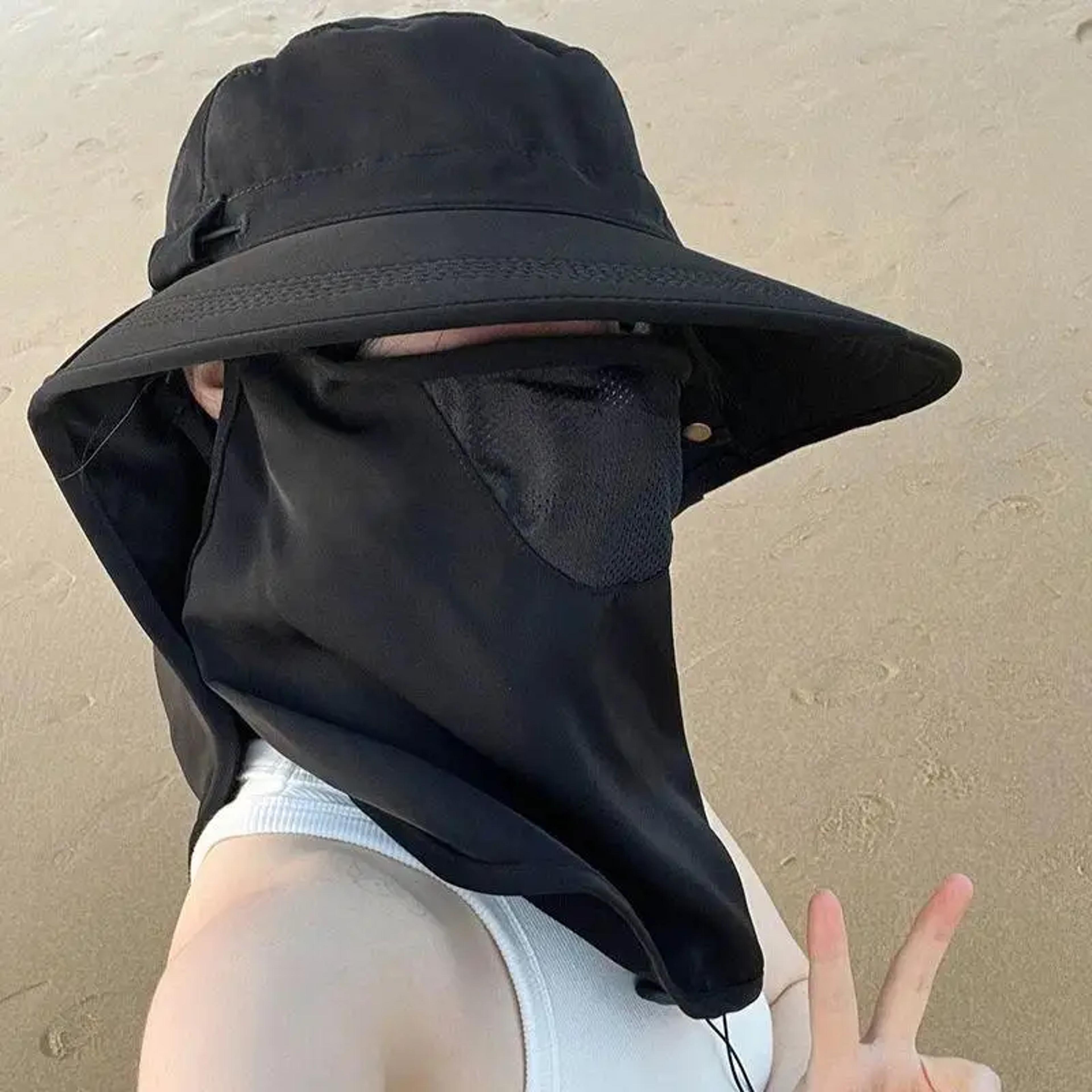 UV Shield Wide Brim Sun Hat With Face Cover For Fishing Hiking And Outdoor Adventure 8